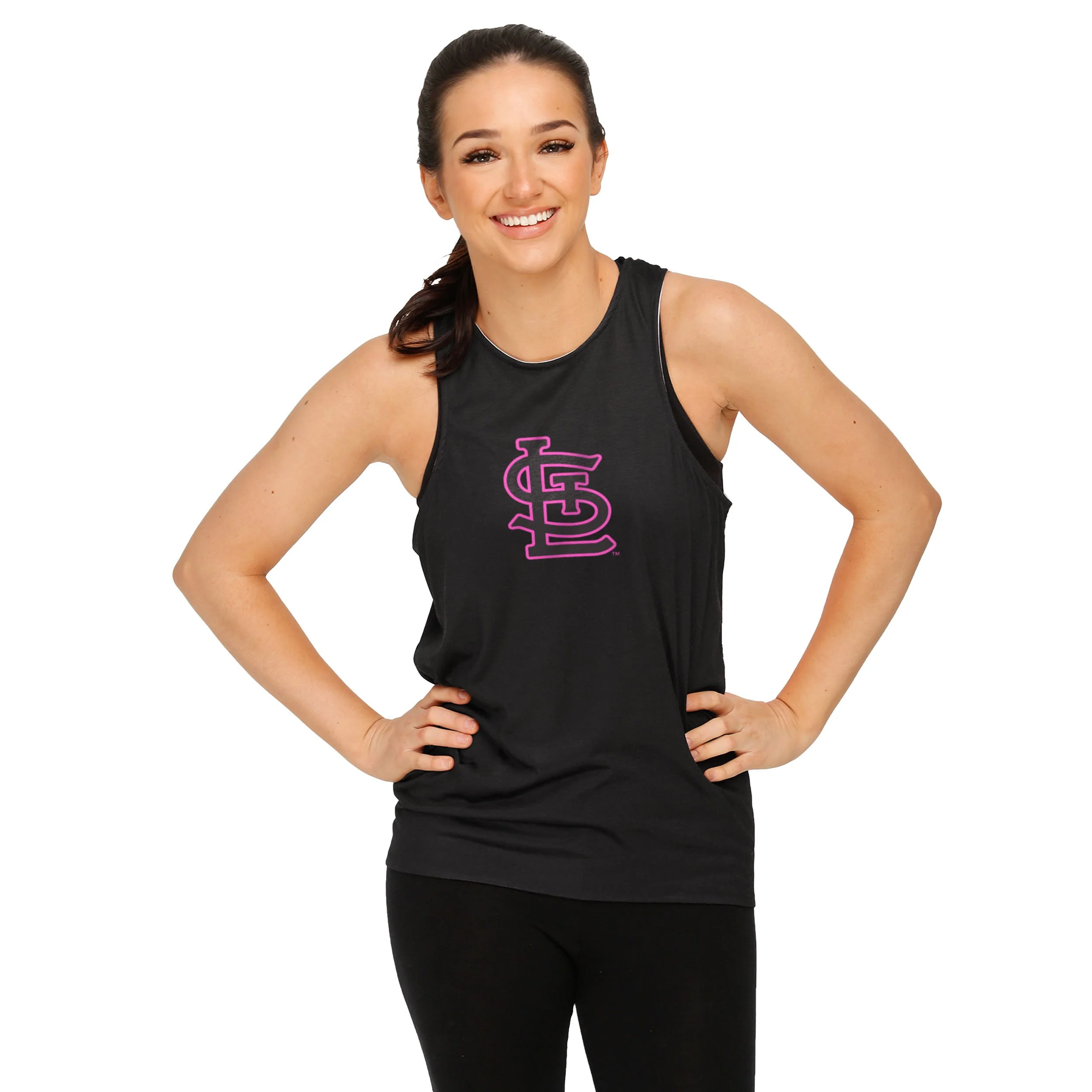 St Louis Cardinals MLB Womens Highlights Tie-Breaker Sleeveless Top - Image 2