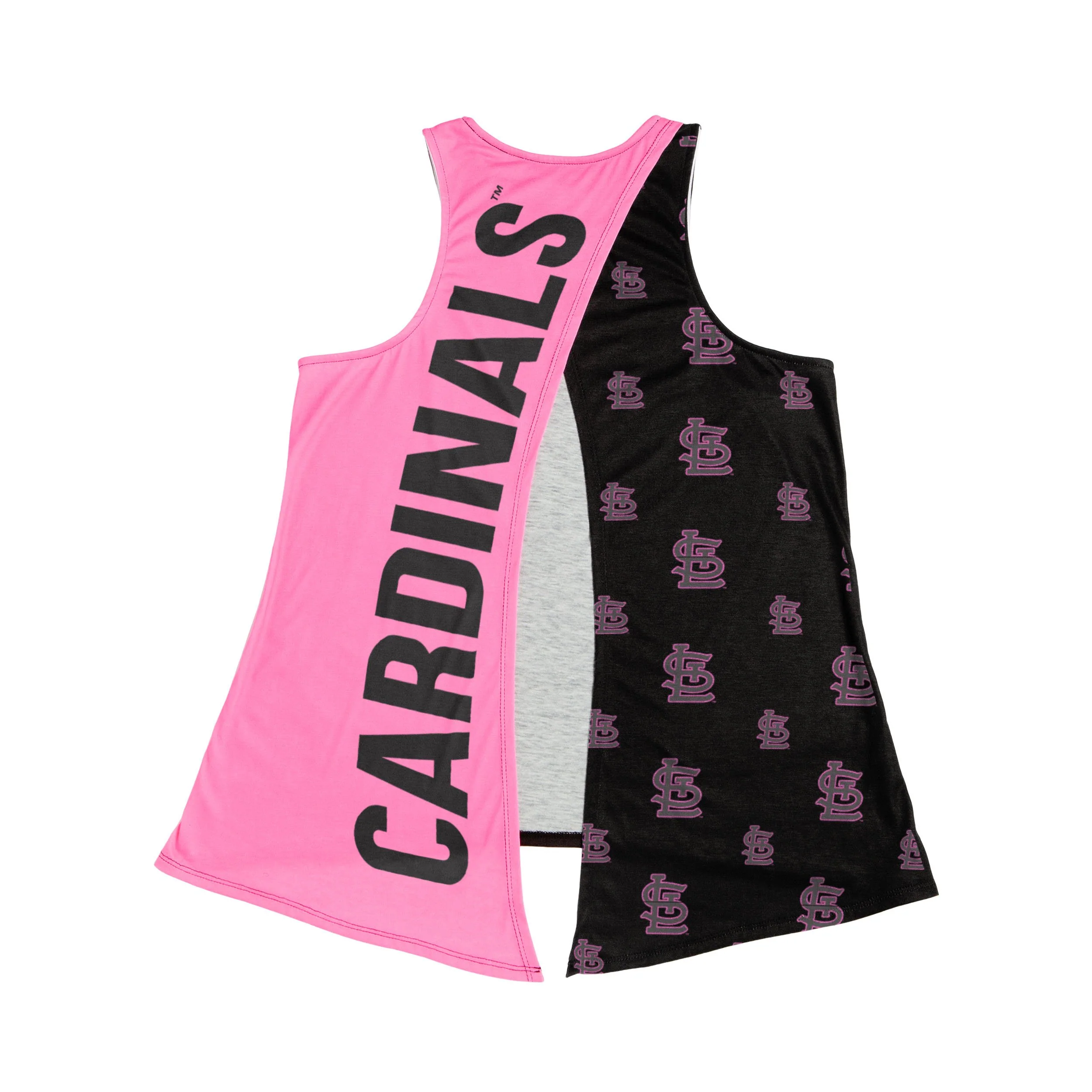 St Louis Cardinals MLB Womens Highlights Tie-Breaker Sleeveless Top - Image 3