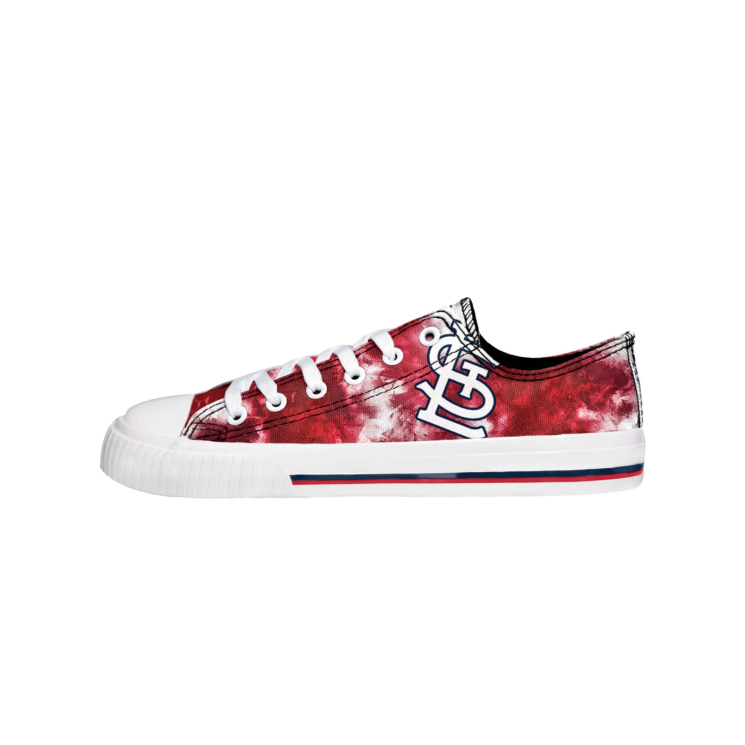 St Louis Cardinals MLB Womens Low Top Tie-Dye Canvas Shoe - Image 2