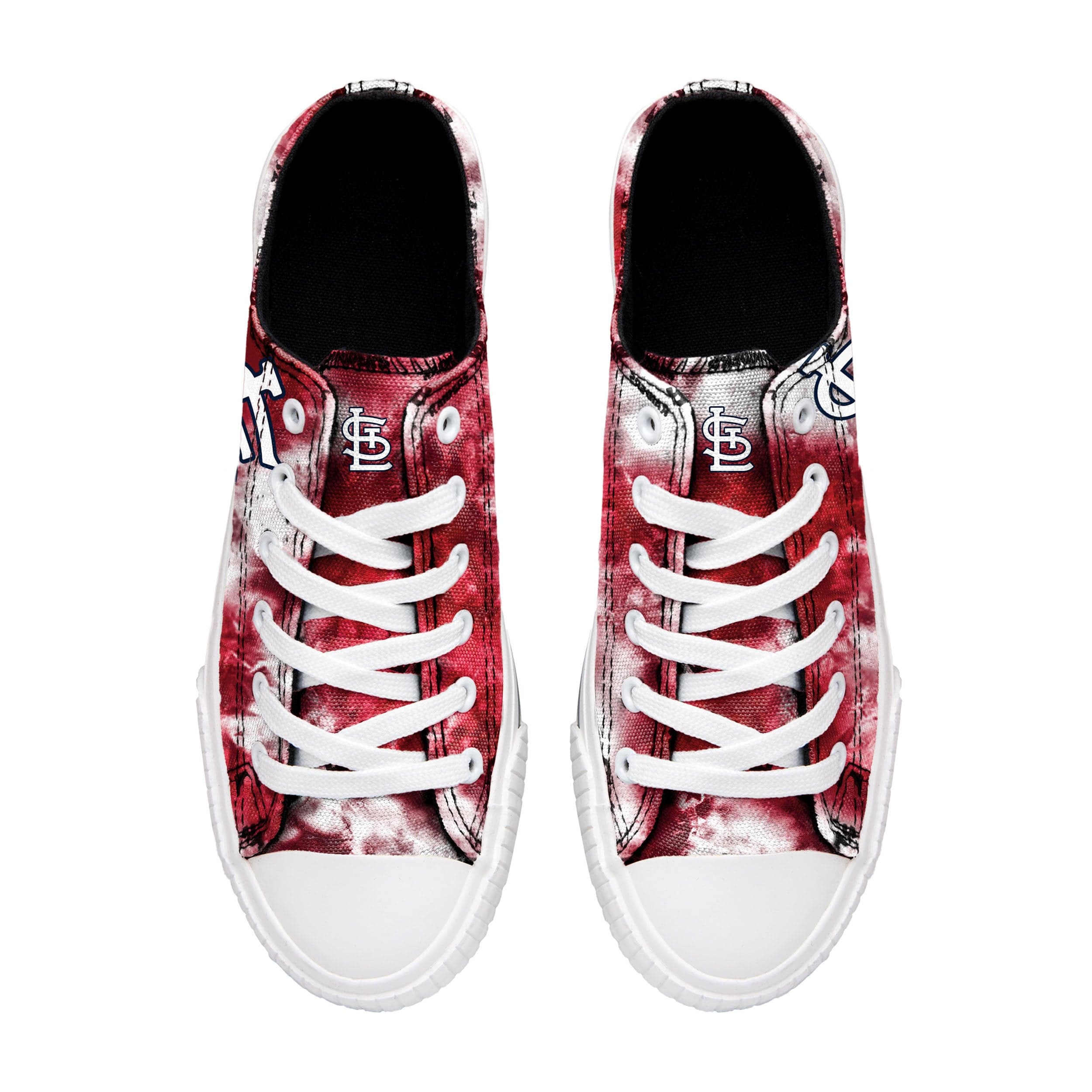 St Louis Cardinals MLB Womens Low Top Tie-Dye Canvas Shoe - Image 3