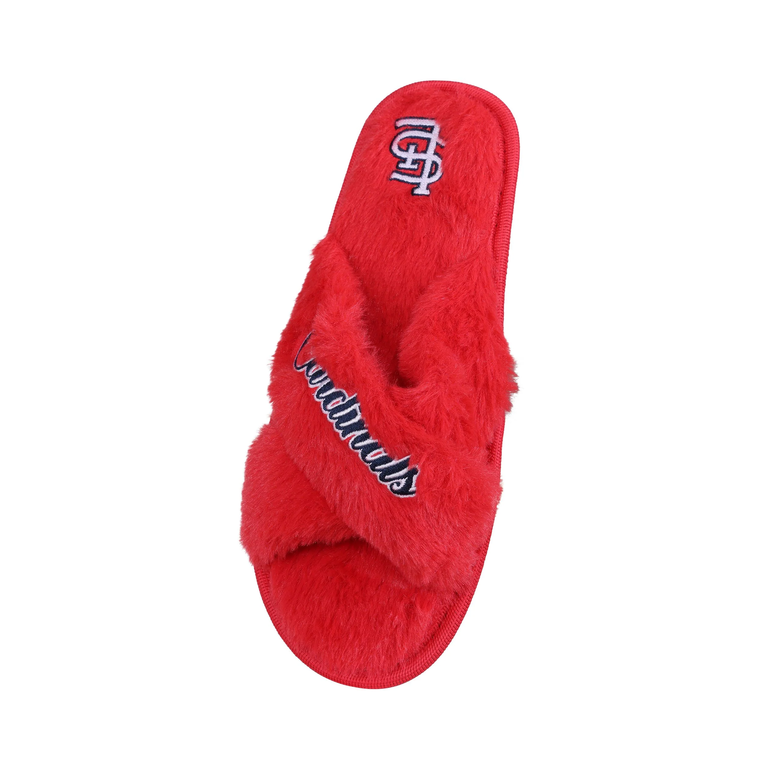 St Louis Cardinals MLB Womens Script Wordmark Fur Cross Slide - Image 3