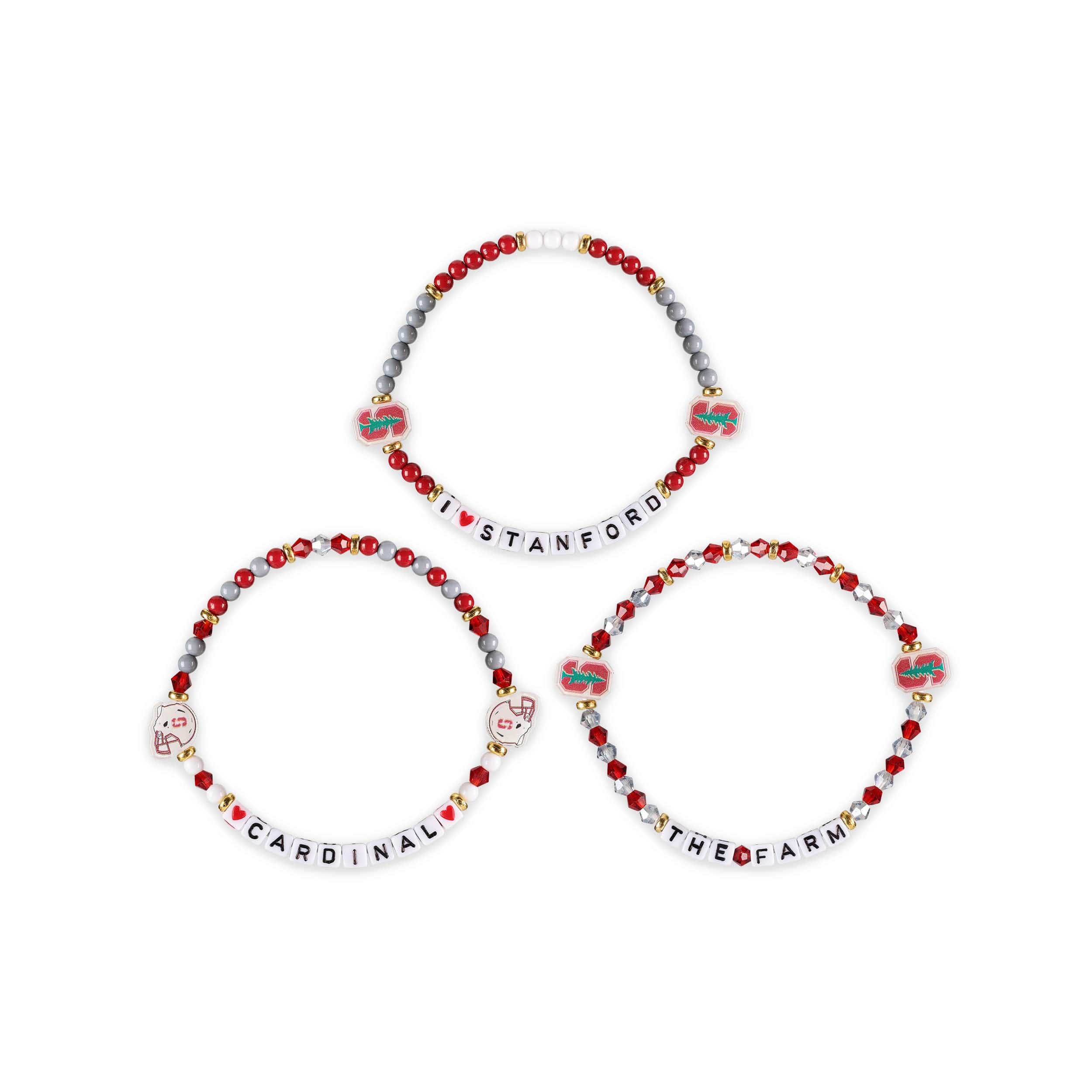 Stanford Cardinal NCAA 3 Pack Friendship Bracelet - Image 3