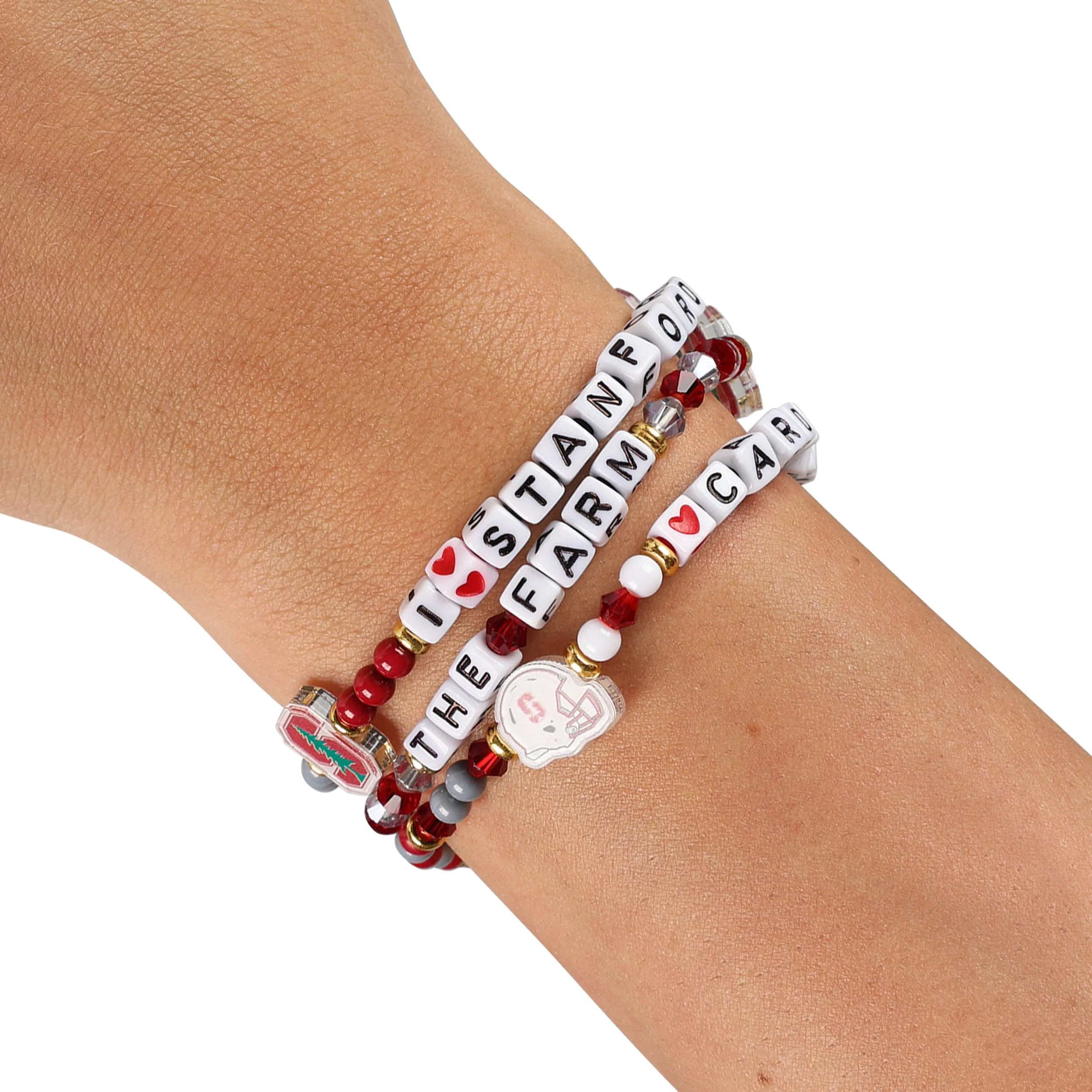 Stanford Cardinal NCAA 3 Pack Friendship Bracelet - Image 4