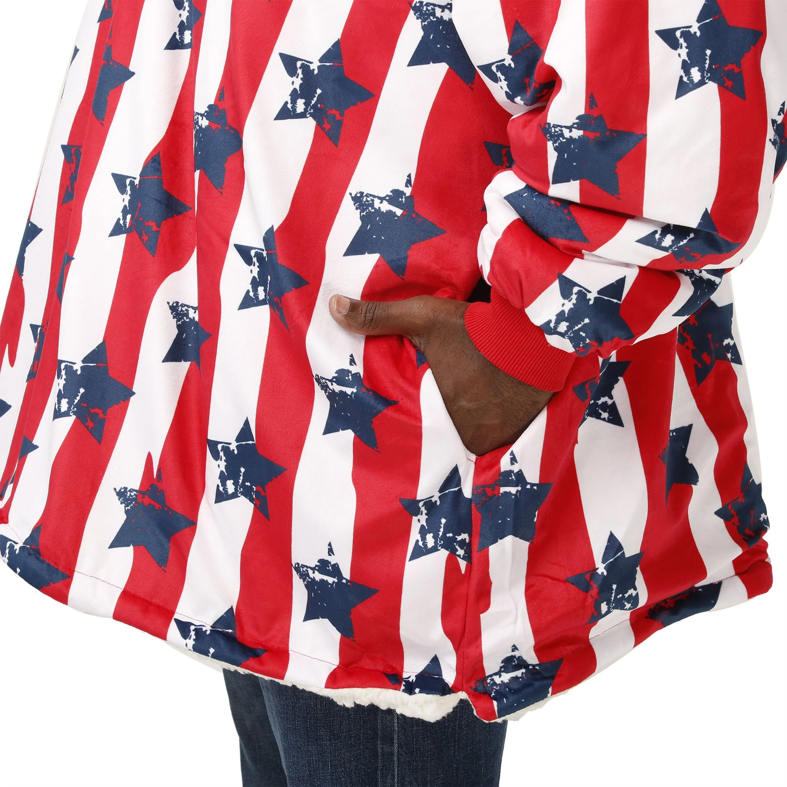 Stars & Stripes Sherpa Reversible Hoodeez - Image 5