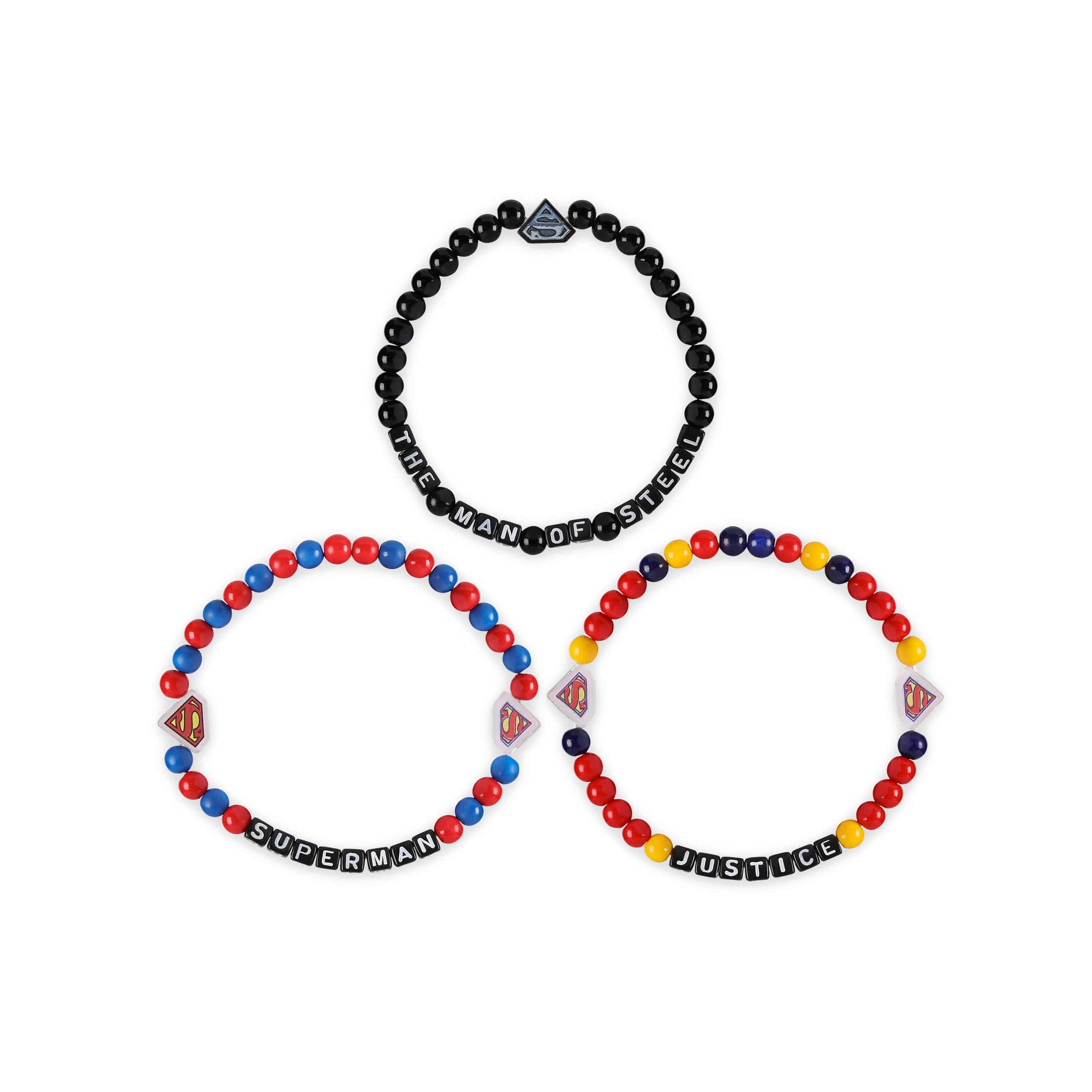Superman DC Comics 3 Pack Beaded Friendship Bracelet - Image 3