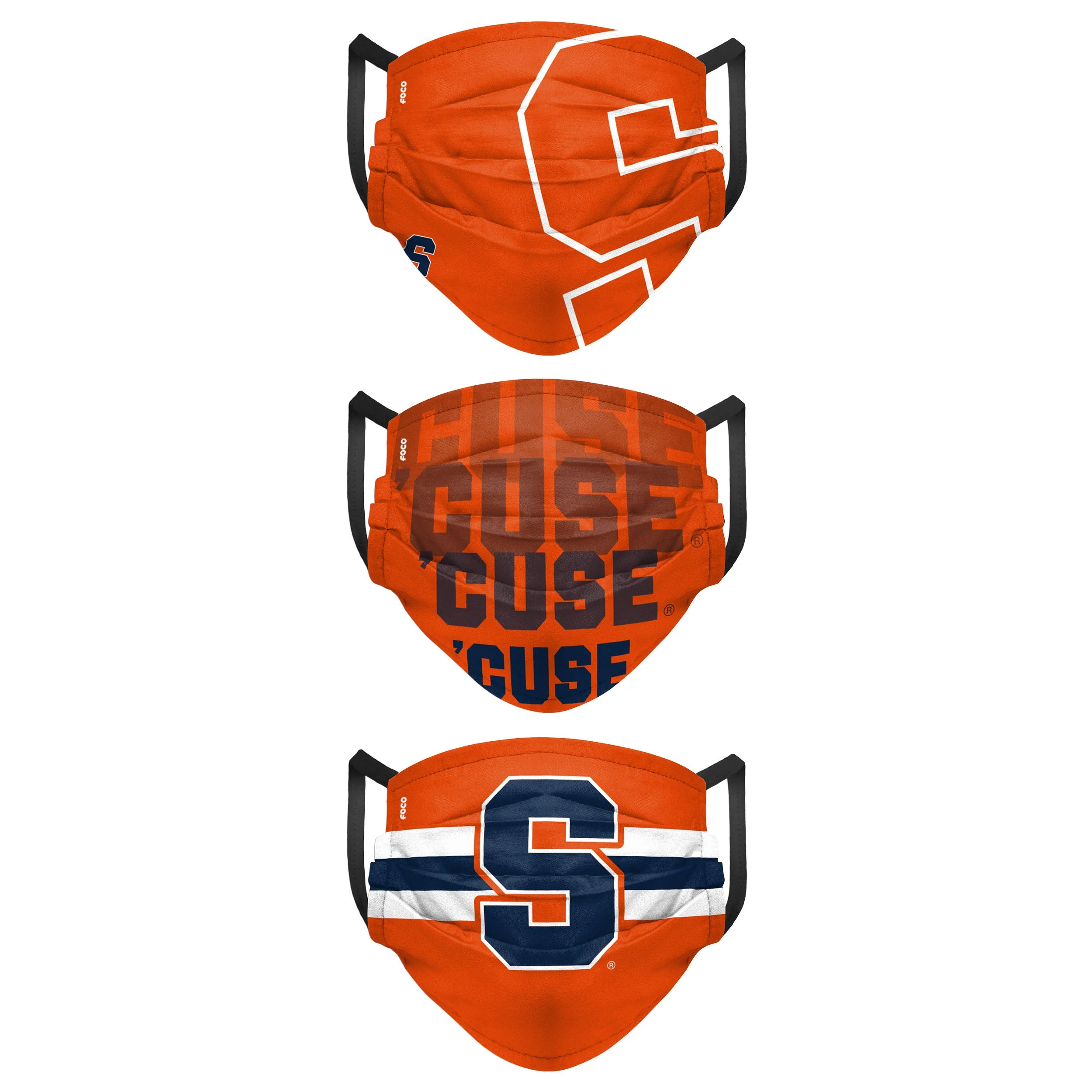 Syracuse Orange NCAA Mens Matchday 3 Pack Face Cover - Image 2