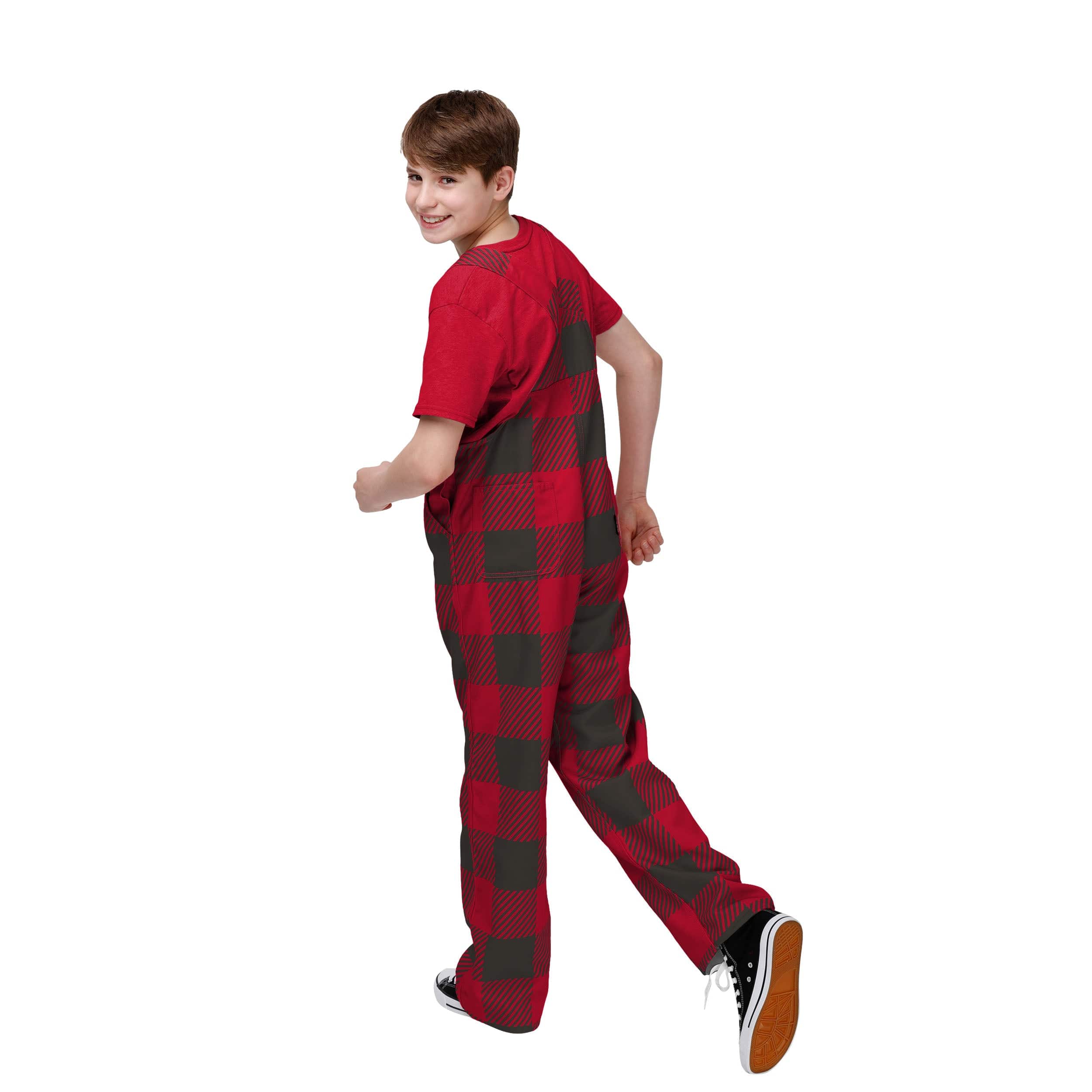 Tampa Bay Buccaneers NFL Youth Plaid Bib Overalls - Image 2