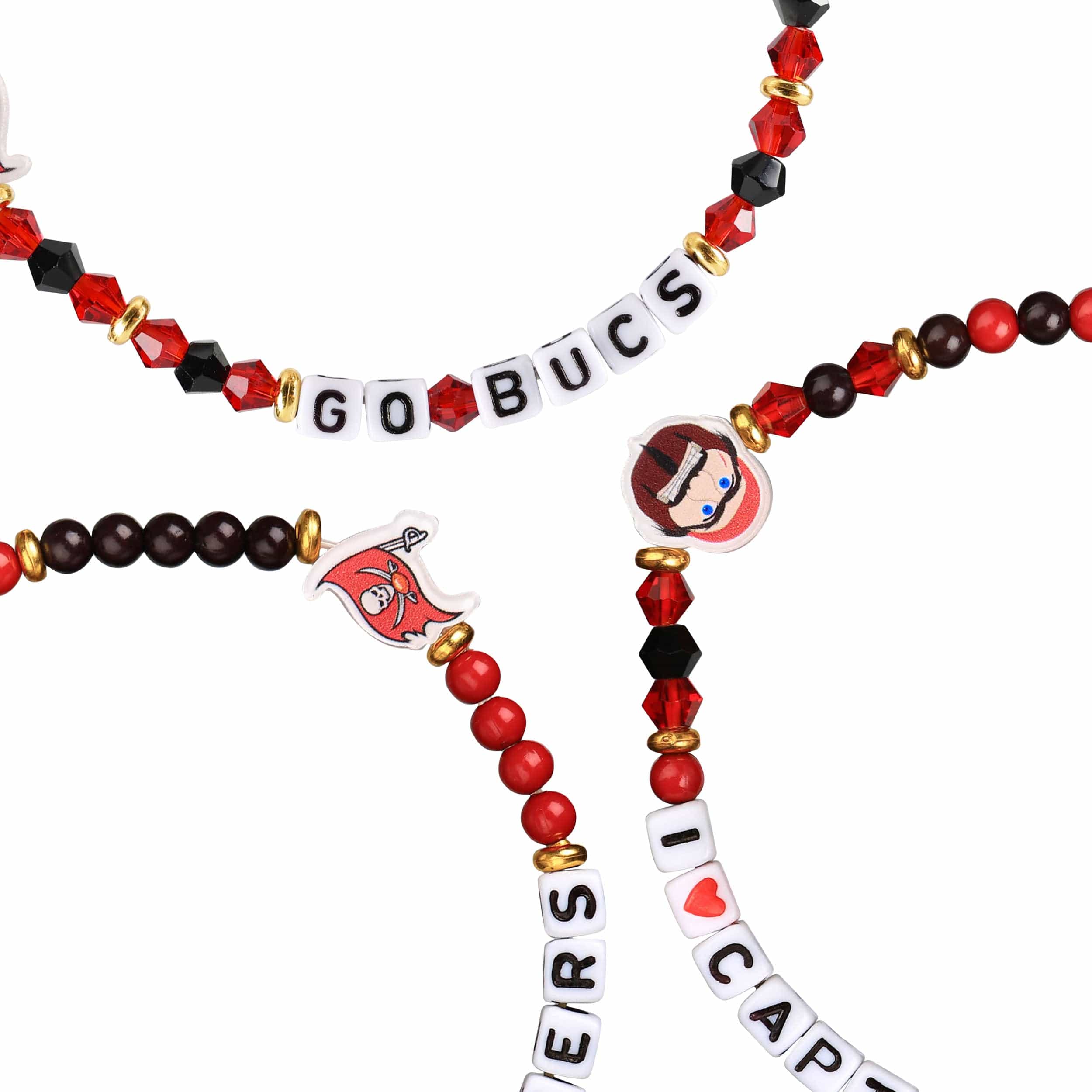 Tampa Bay Buccaneers NFL 3 Pack Friendship Bracelet - Image 2