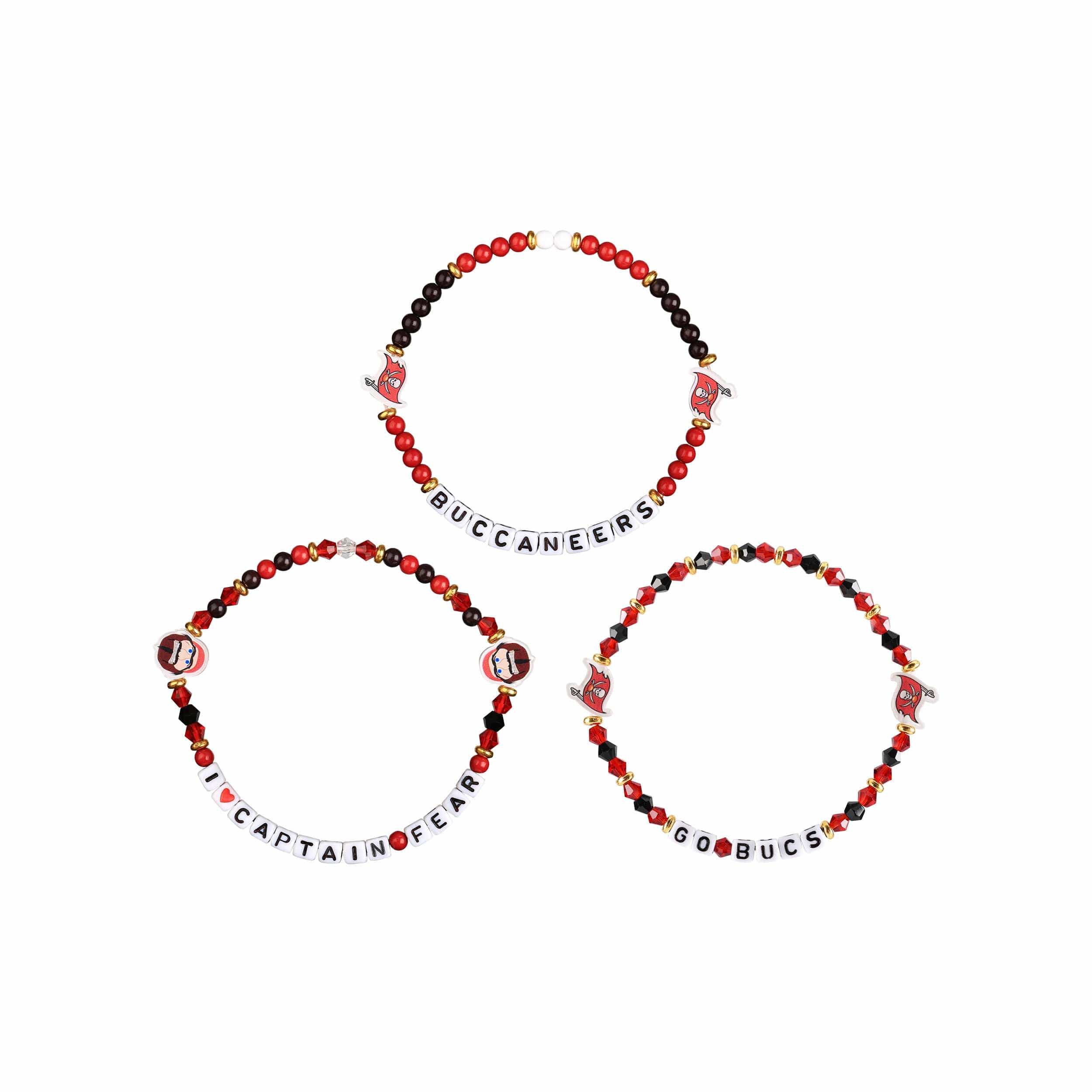 Tampa Bay Buccaneers NFL 3 Pack Friendship Bracelet - Image 3