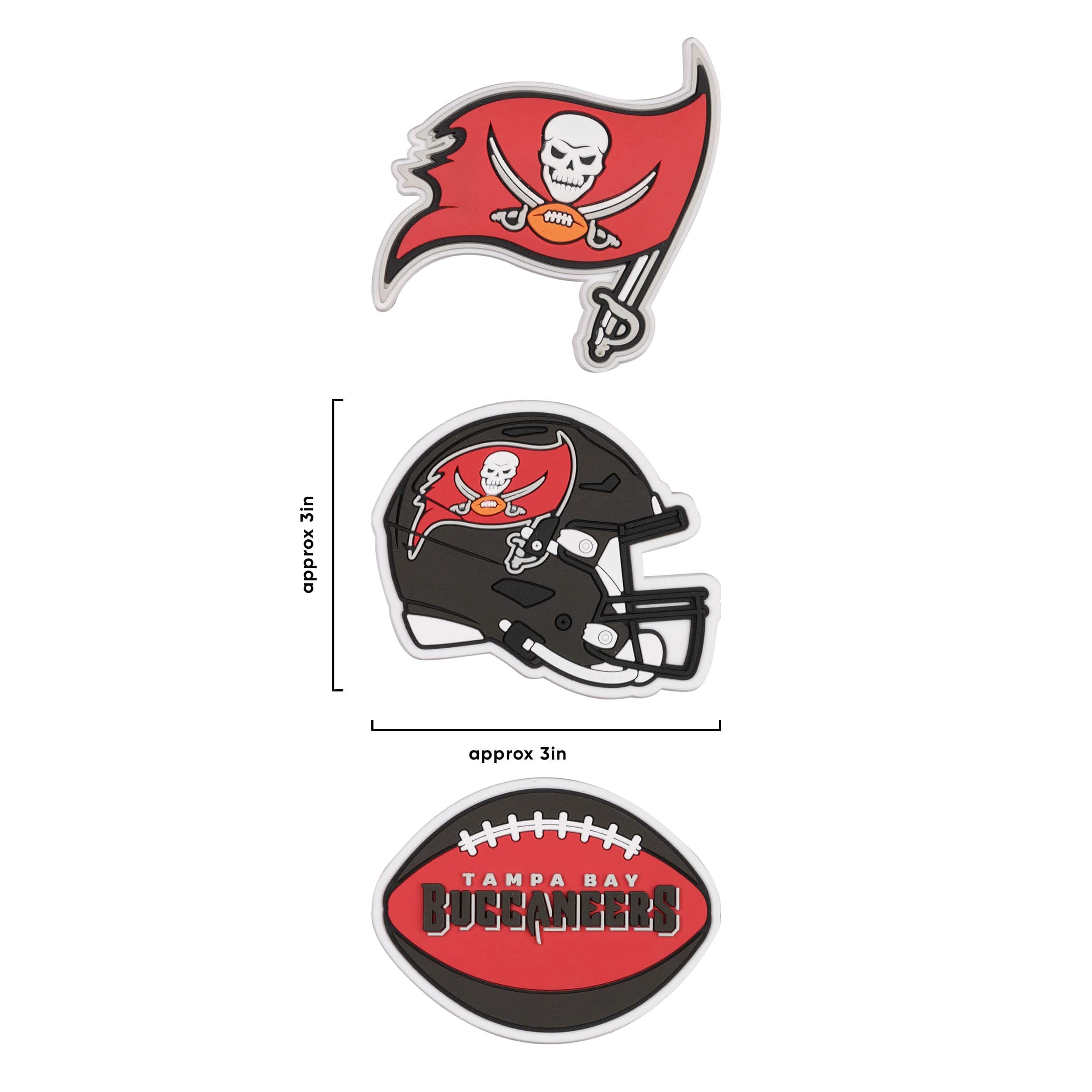 Tampa Bay Buccaneers NFL 3 Pack Tailgate Tote Charms - Image 4