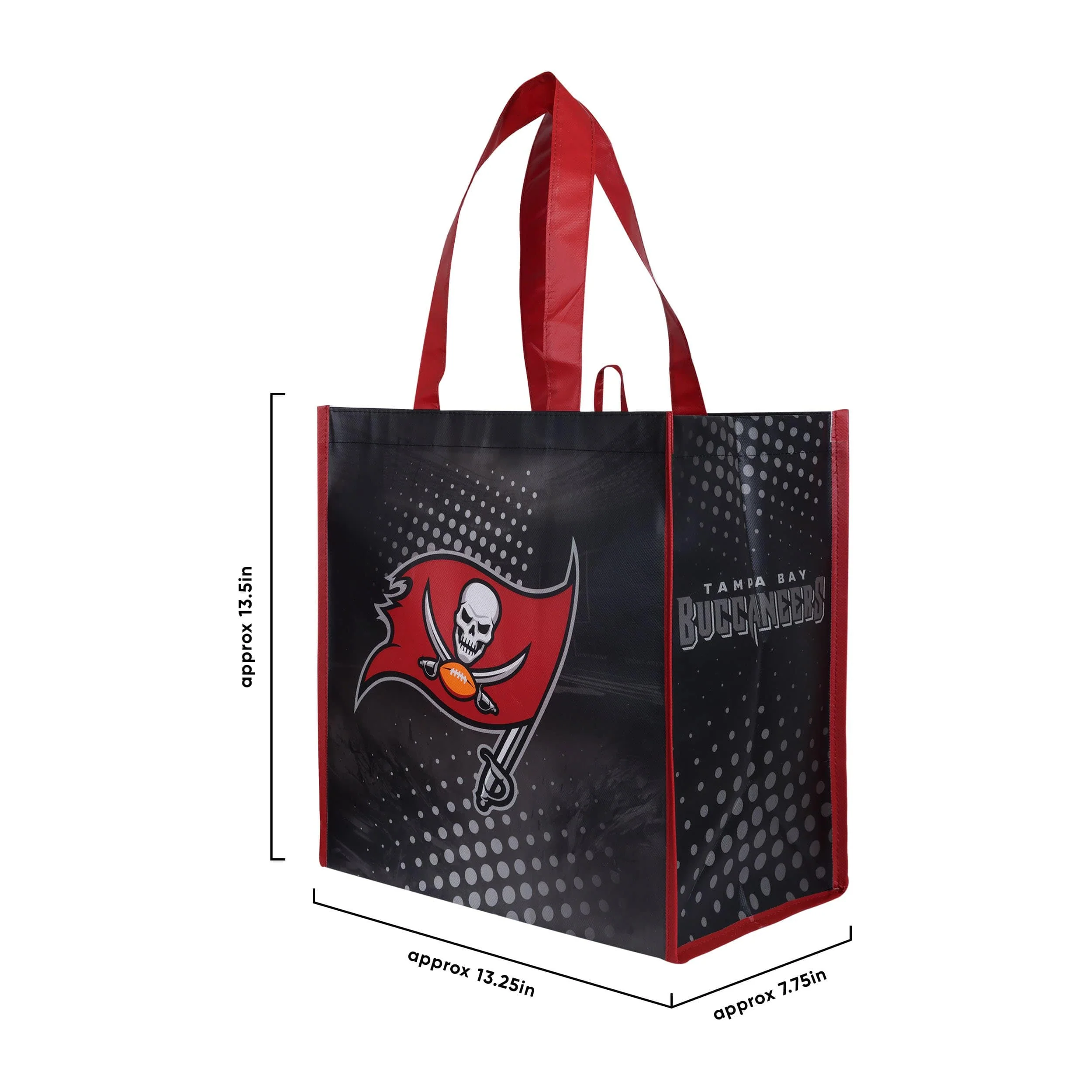 Tampa Bay Buccaneers NFL 4 Pack Reusable Shopping Bag - Image 3