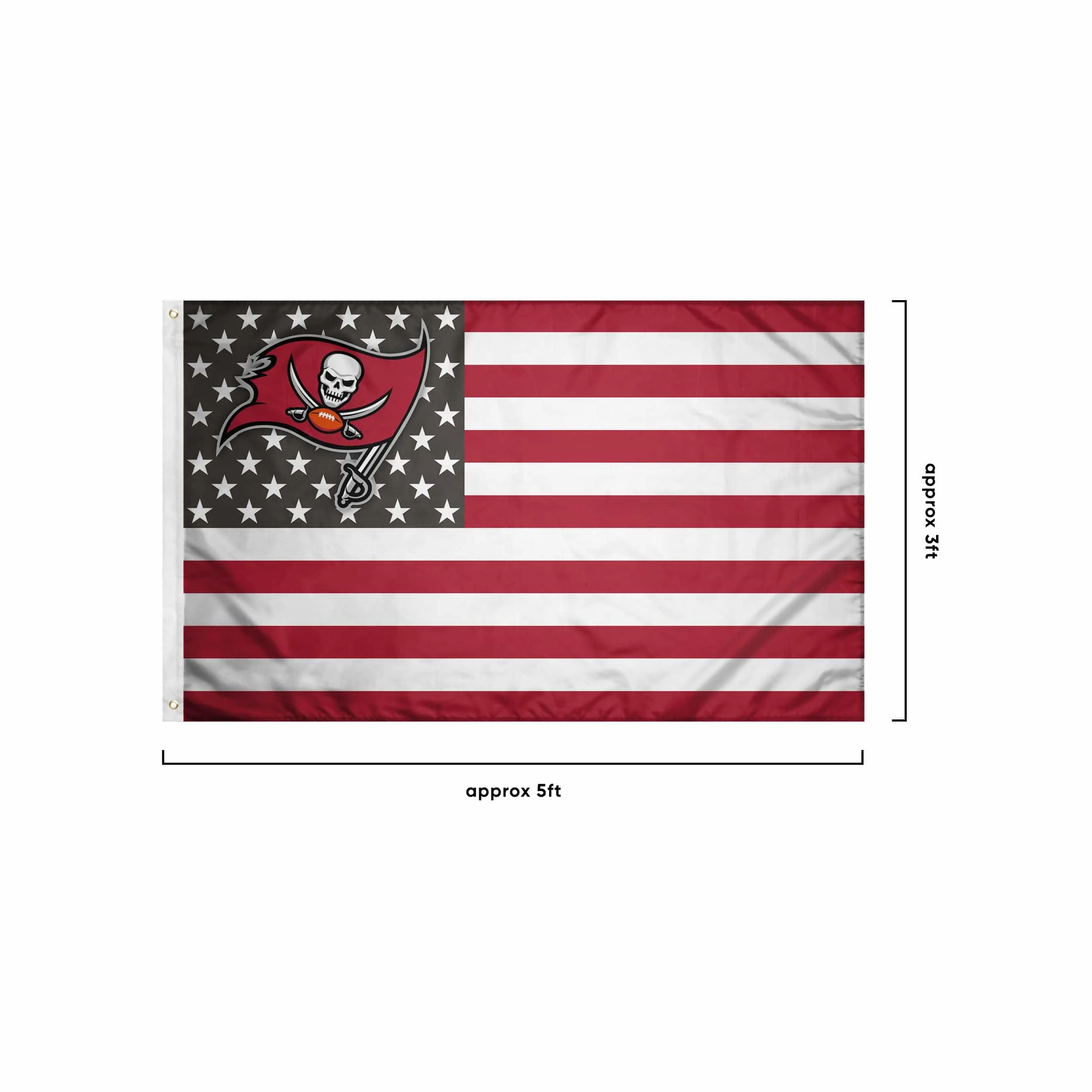 Tampa Bay Buccaneers NFL American Stars Horizontal Flag - Image 3