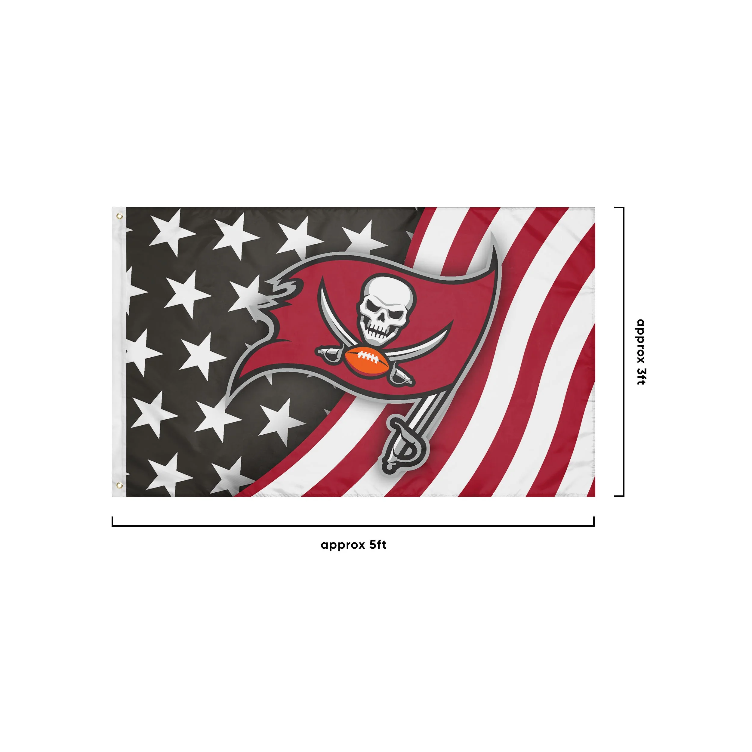 Tampa Bay Buccaneers NFL Americana Horizontal Flag - Image 3