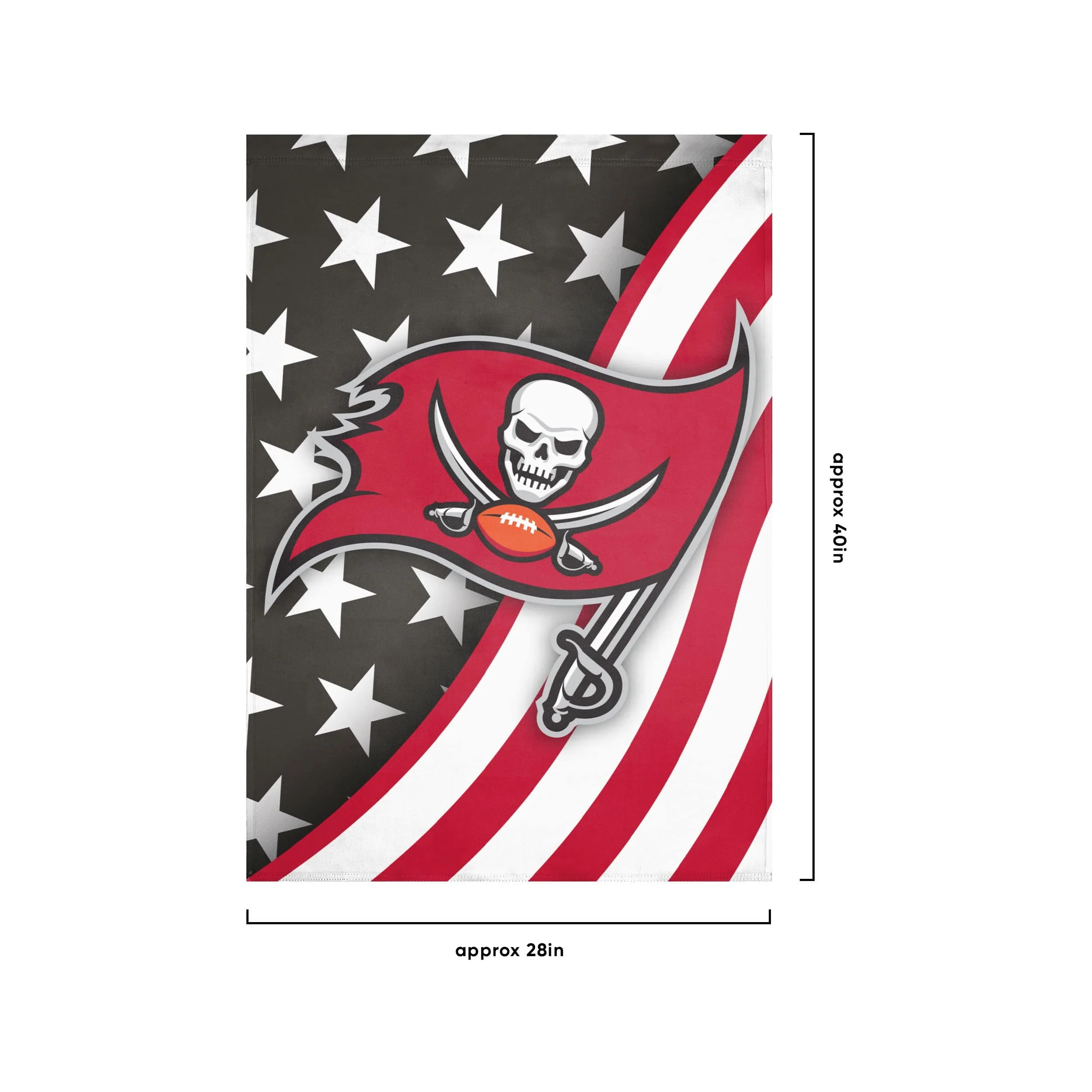 Tampa Bay Buccaneers NFL Americana Vertical Flag - Image 3
