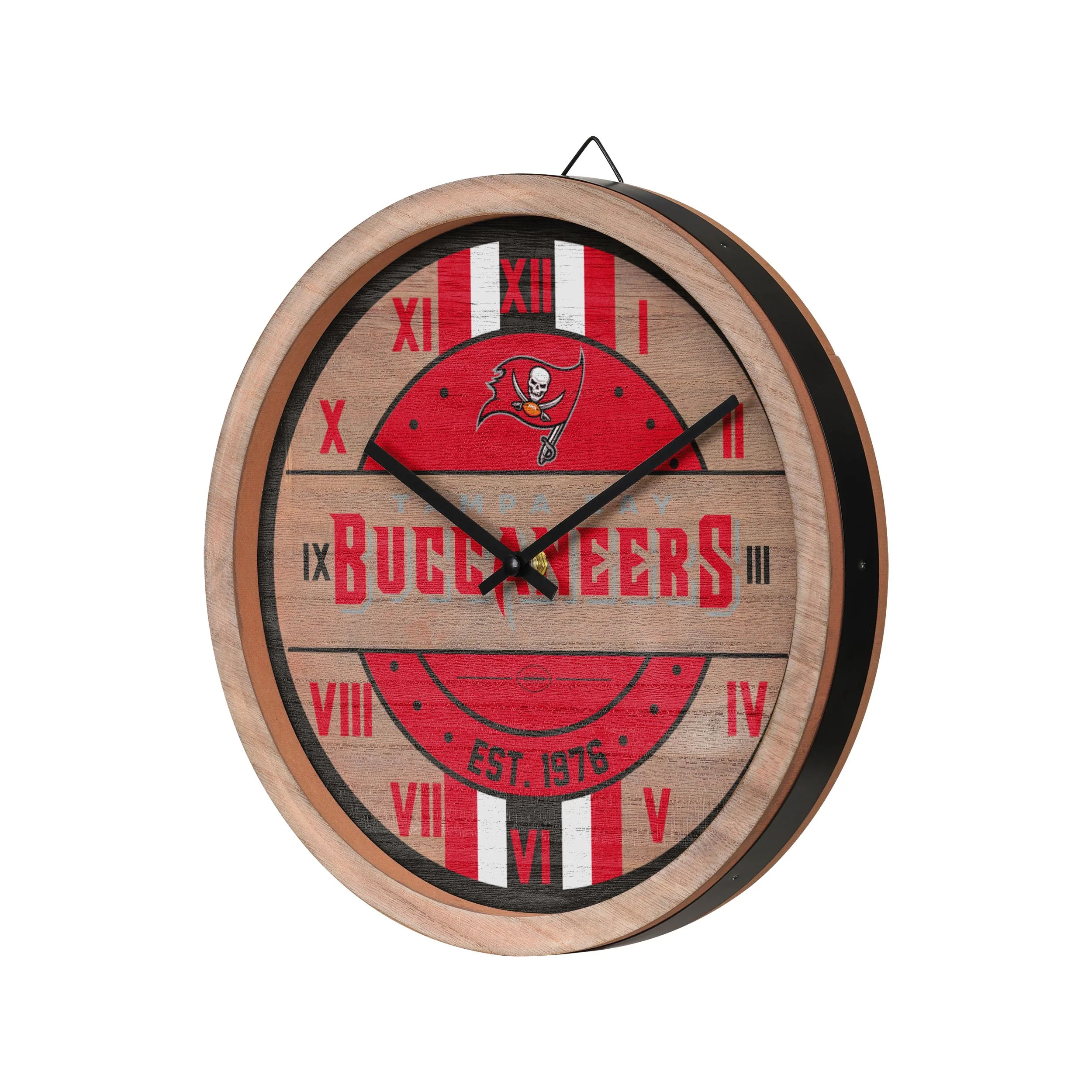 Tampa Bay Buccaneers NFL Barrel Wall Clock - Image 2