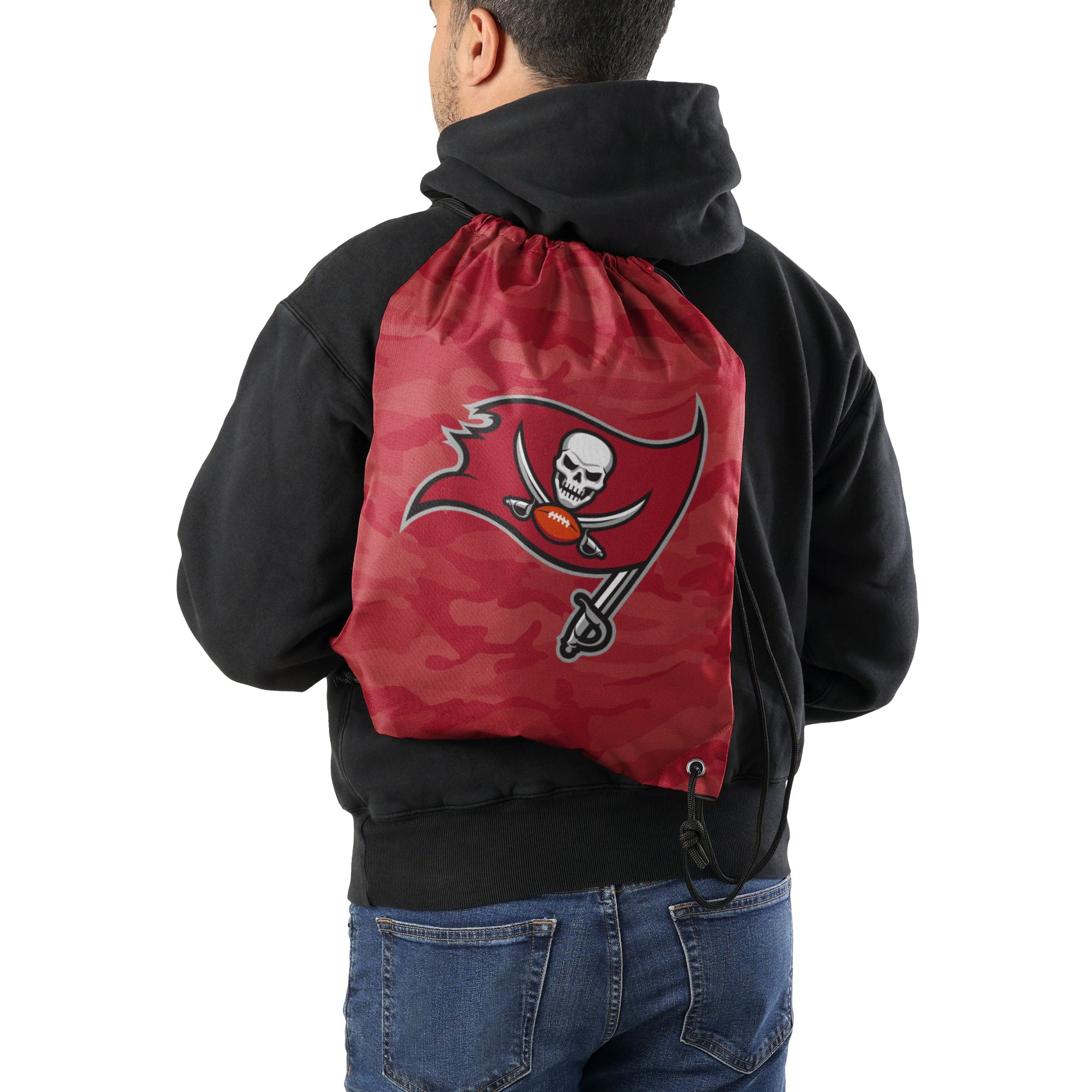 Tampa Bay Buccaneers NFL Big Logo Camo Drawstring Backpack - Image 2