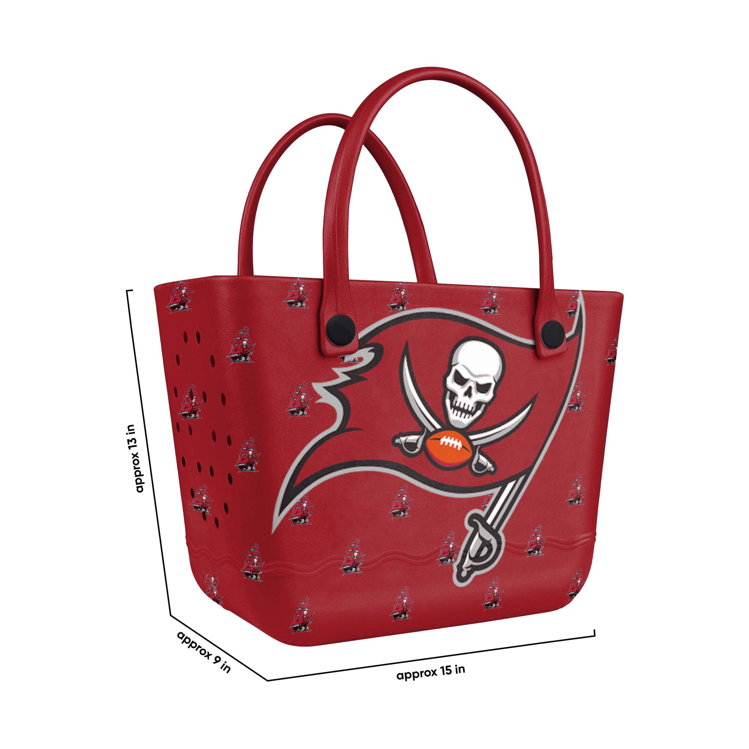 Tampa Bay Buccaneers NFL Big Logo Mini Print Tailgate Tote Bag - Image 3