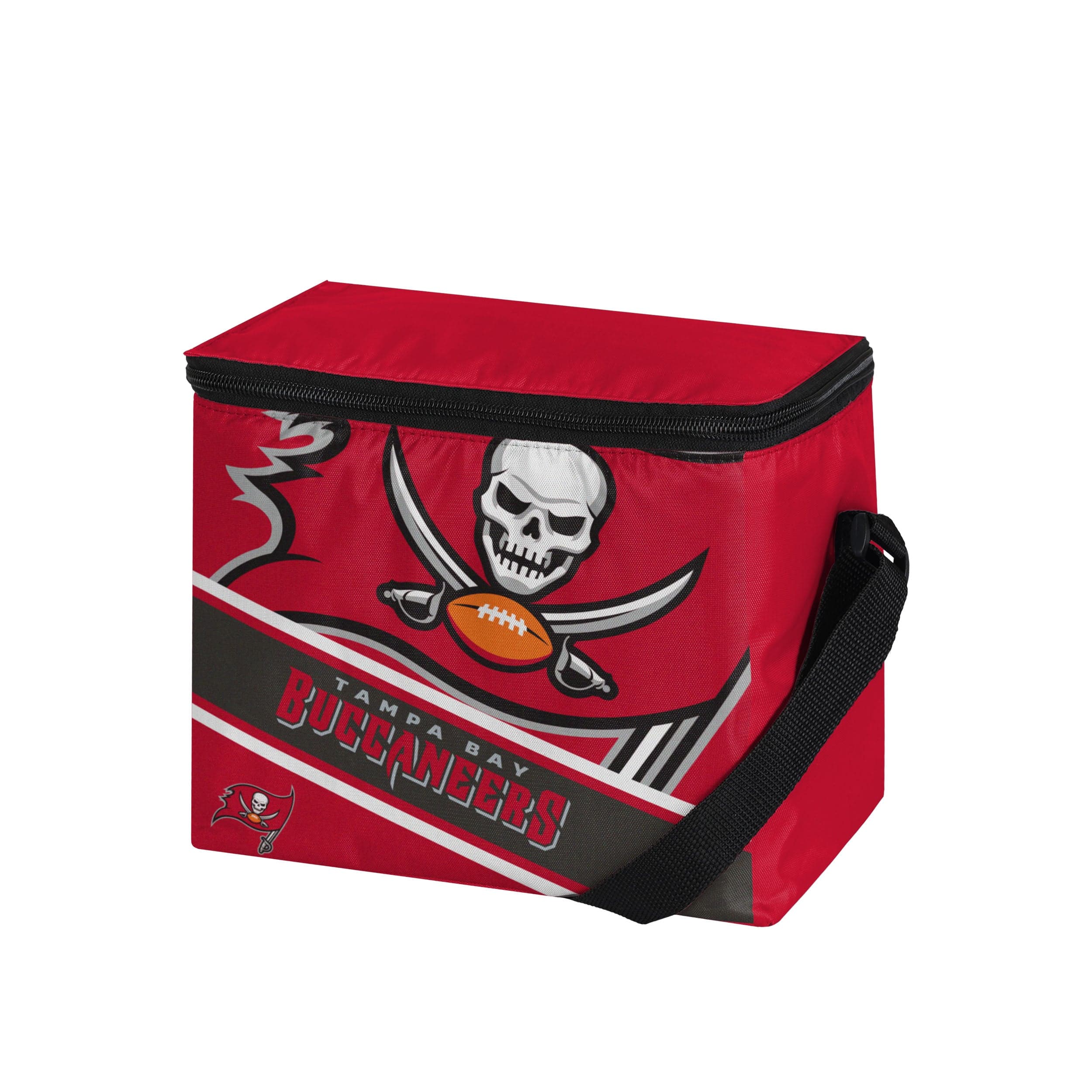 Tampa Bay Buccaneers NFL Big Logo Stripe 6 Pack Cooler - Image 2