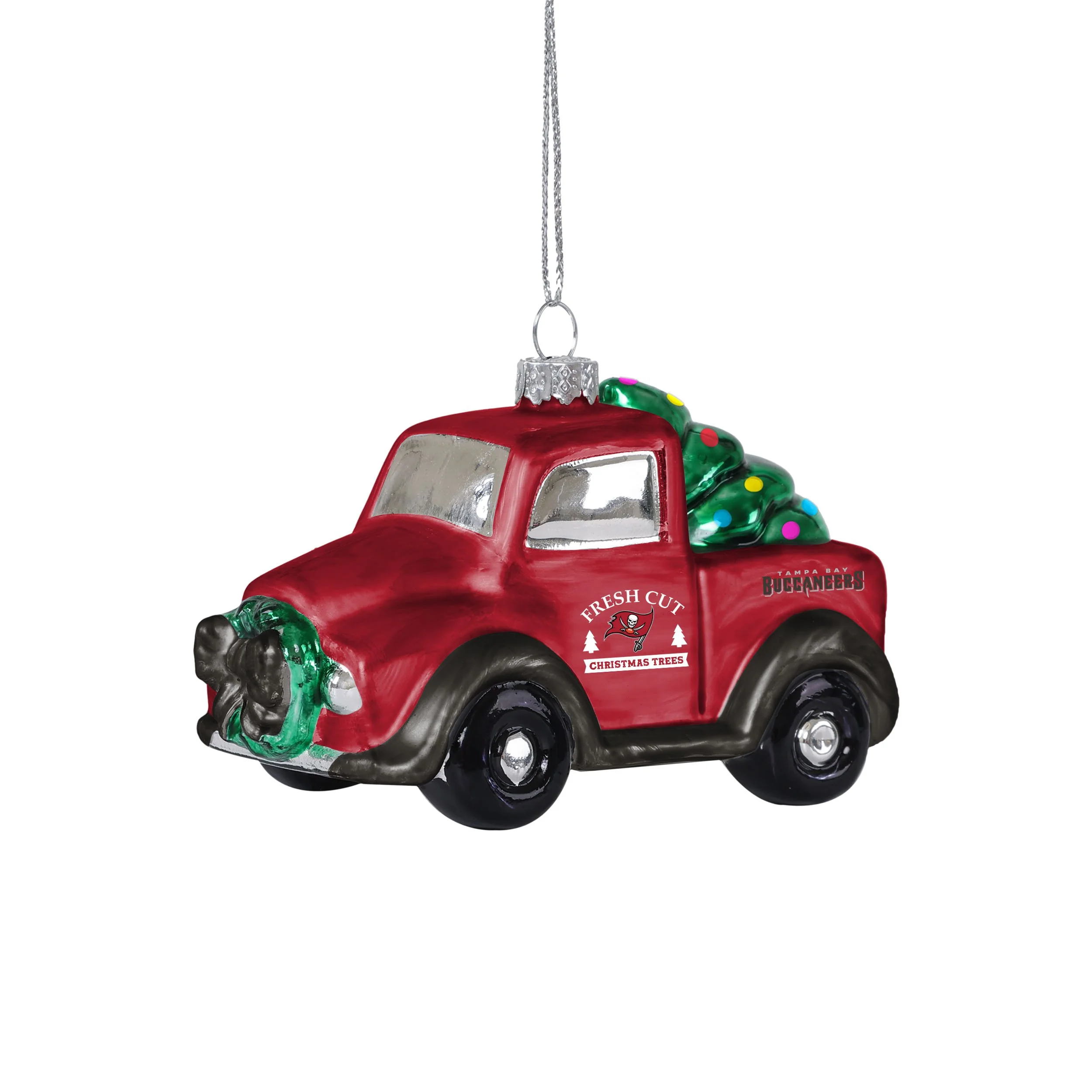 Tampa Bay Buccaneers NFL Blown Glass Truck Ornament - Image 2