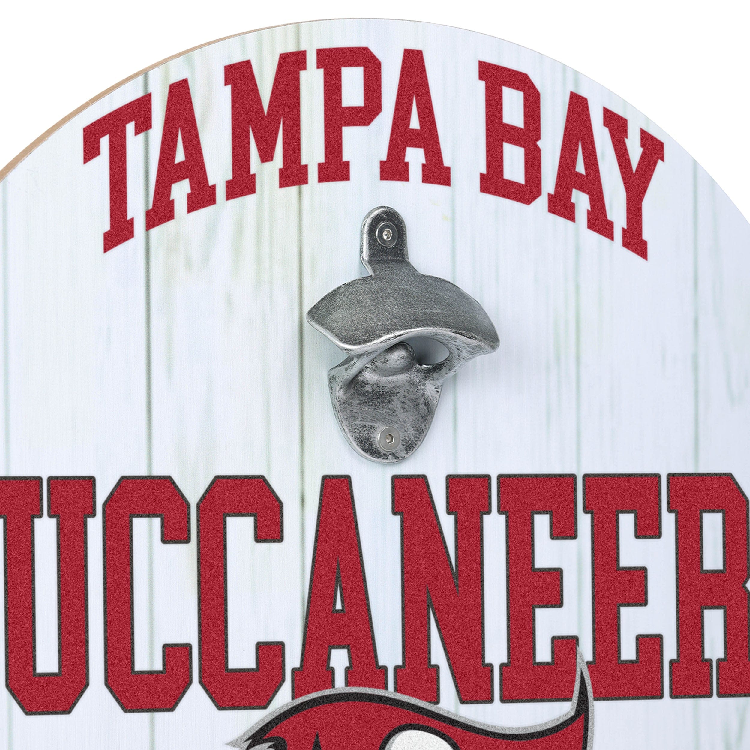 Tampa Bay Buccaneers NFL Bottle Opener Cap Catcher Wall Sign - Image 3