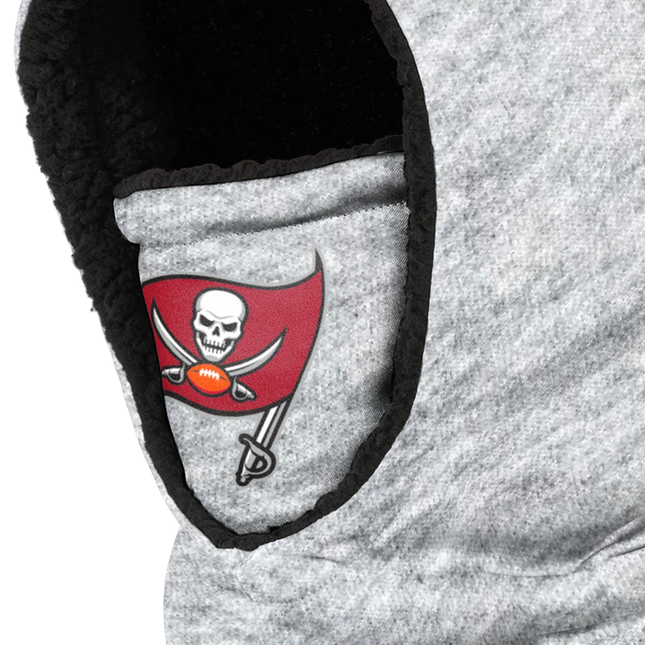 Tampa Bay Buccaneers NFL Heather Grey Big Logo Hooded Gaiter - Image 3