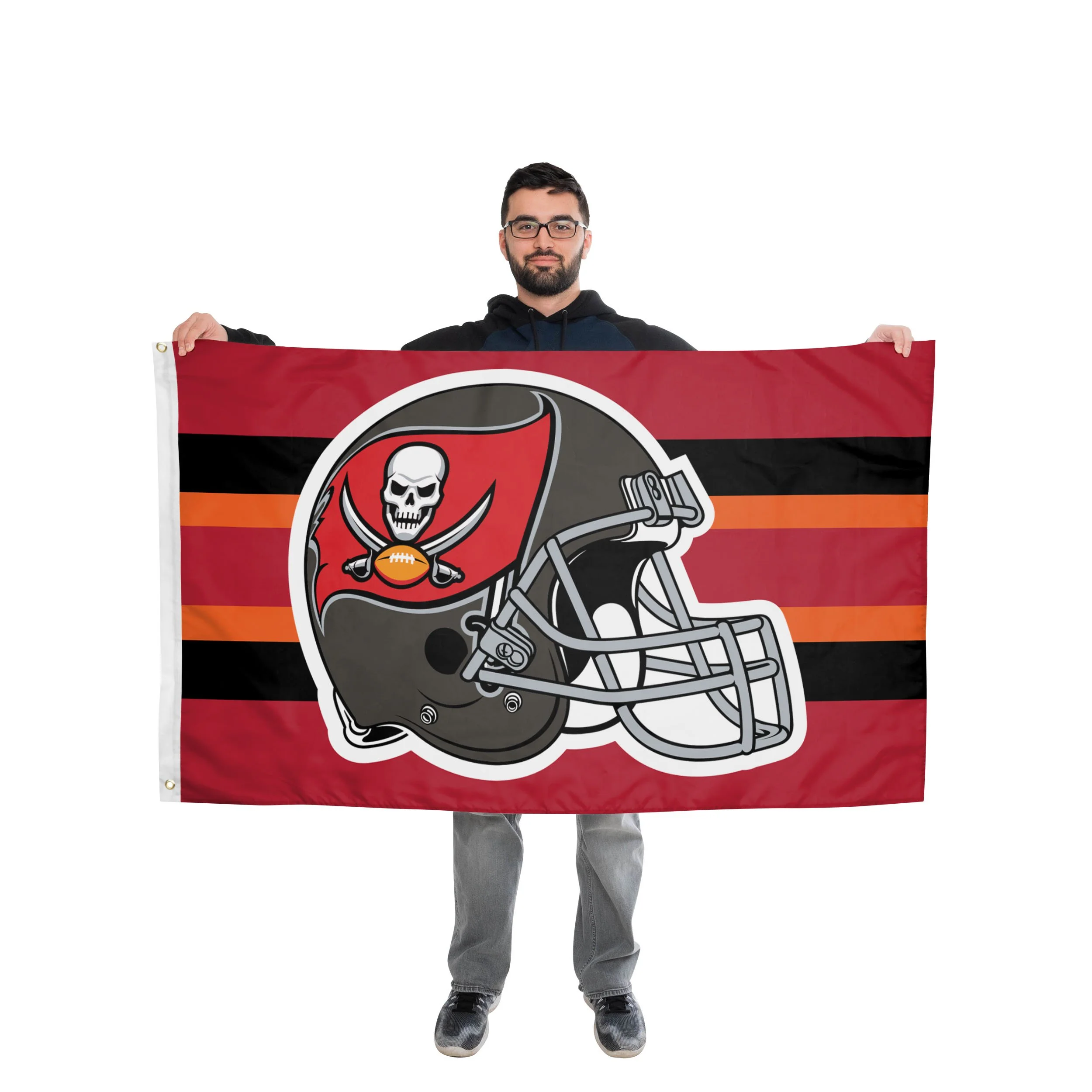 Tampa Bay Buccaneers NFL Helmet Horizontal Flag - Image 2