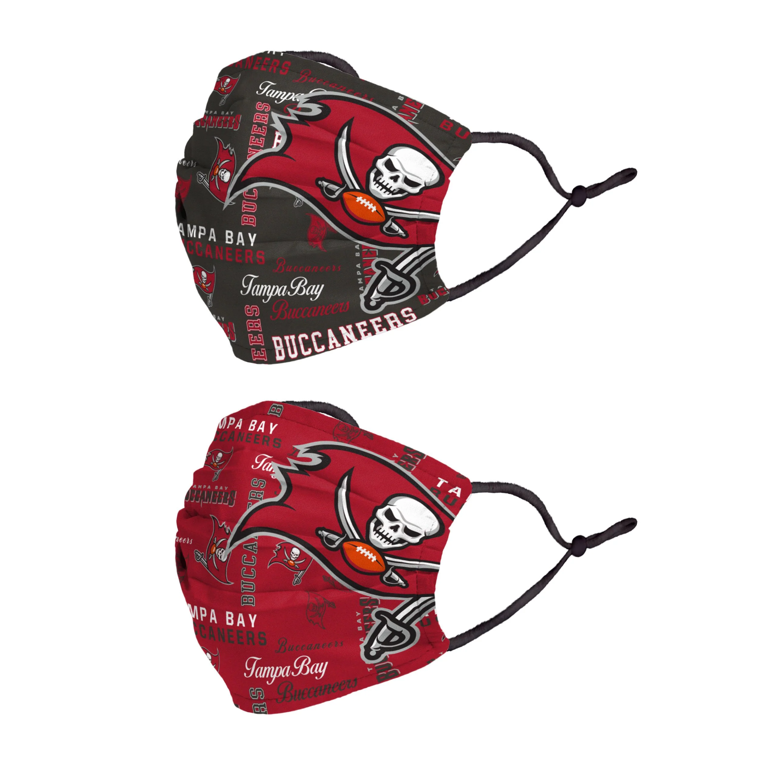 Tampa Bay Buccaneers NFL Logo Rush Adjustable 2 Pack Face Cover - Image 2