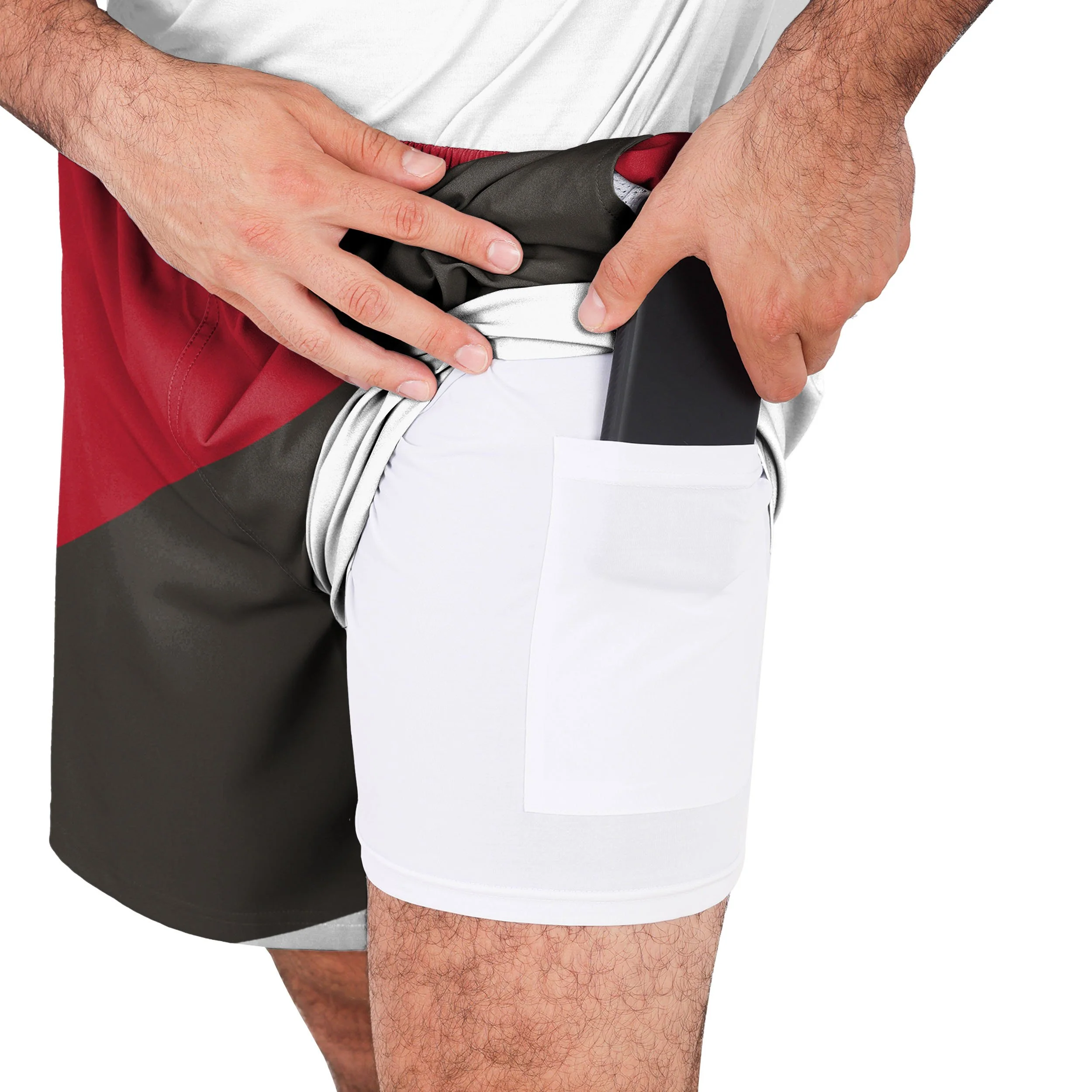 Tampa Bay Buccaneers NFL Mens Colorblock Double Down Liner Training Shorts - Image 6