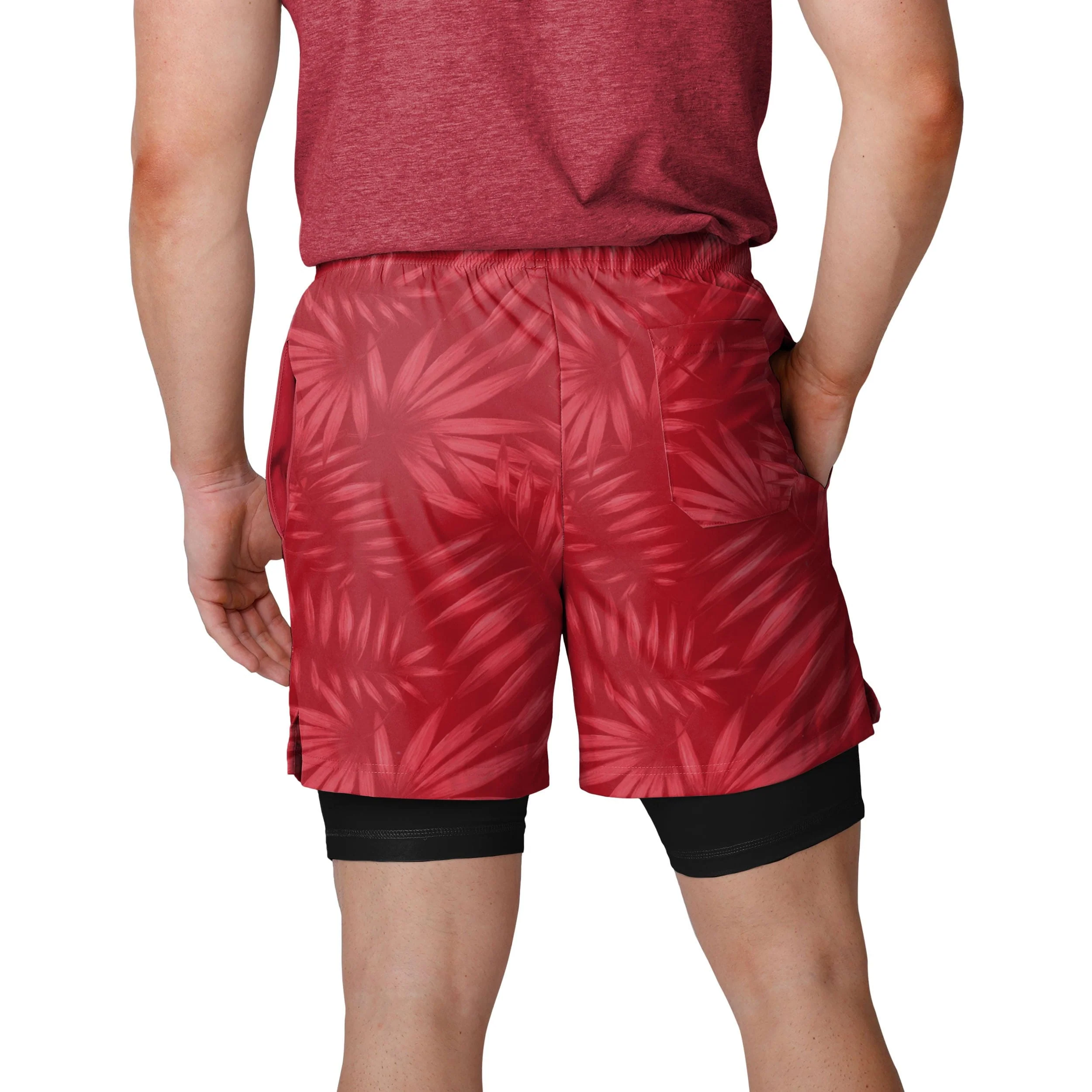 Tampa Bay Buccaneers NFL Mens Floral Black Liner Shorts - Image 3