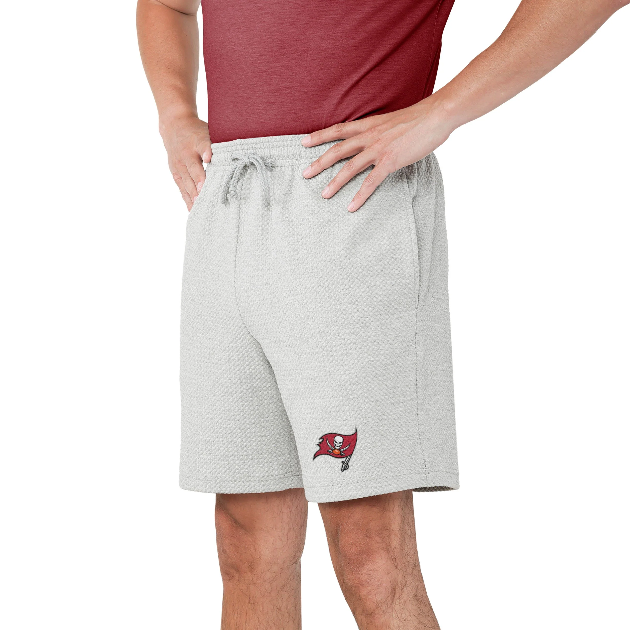 Tampa Bay Buccaneers NFL Mens Gray Woven Shorts - Image 2