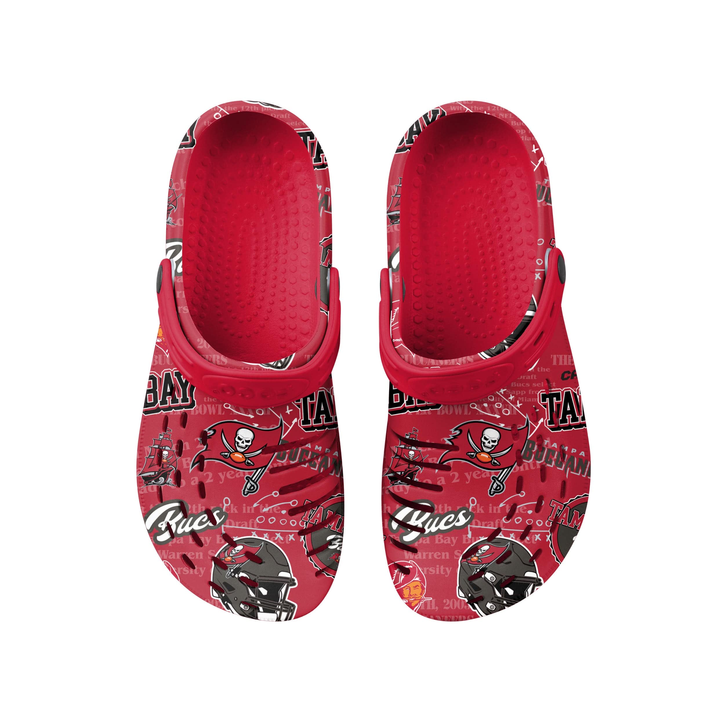 Tampa Bay Buccaneers NFL Mens Historic Print Clog With Strap - Image 4