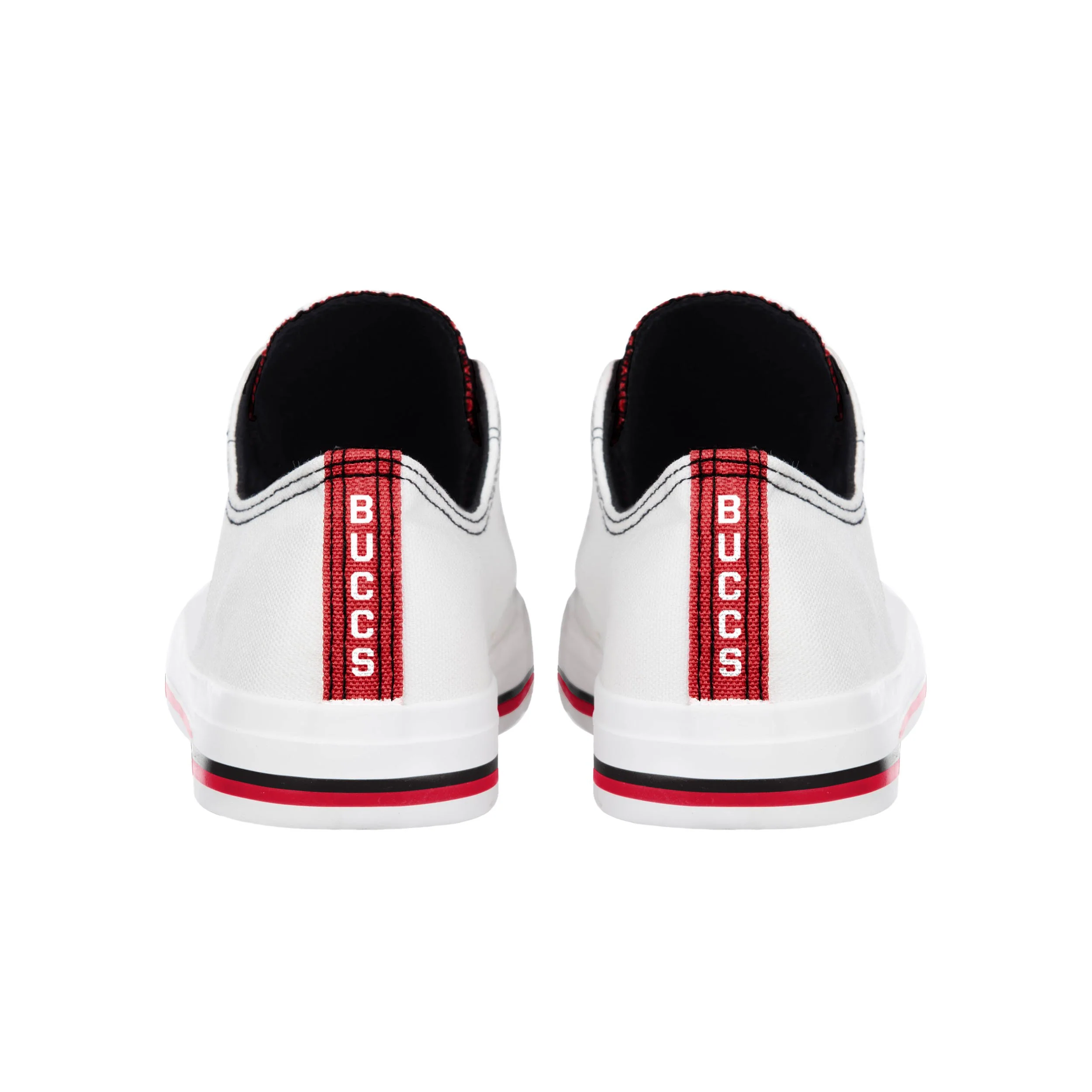 Tampa Bay Buccaneers NFL Mens Low Top White Canvas Shoes - Image 2