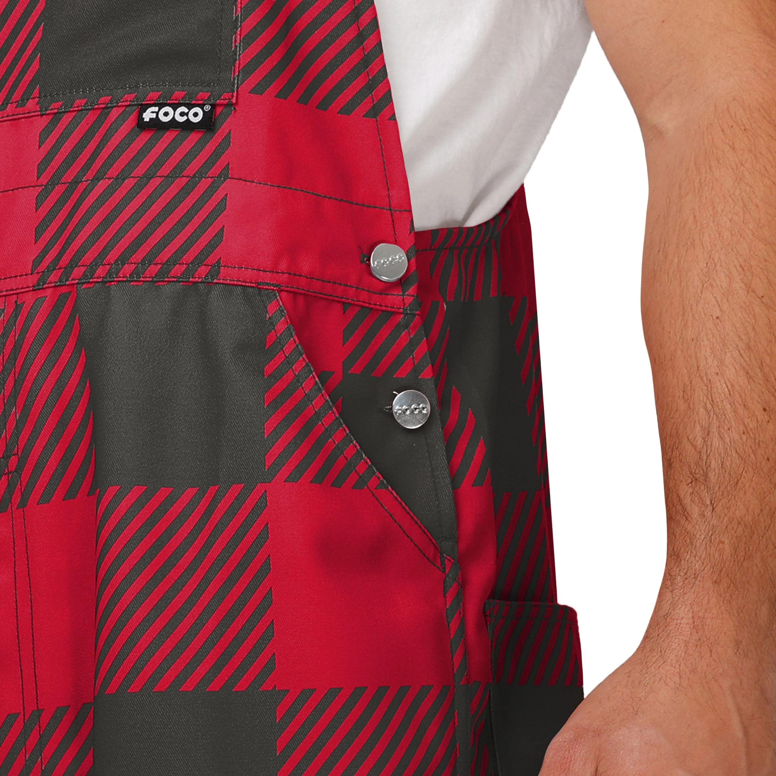 Tampa Bay Buccaneers NFL Mens Plaid Bib Overalls - Image 5