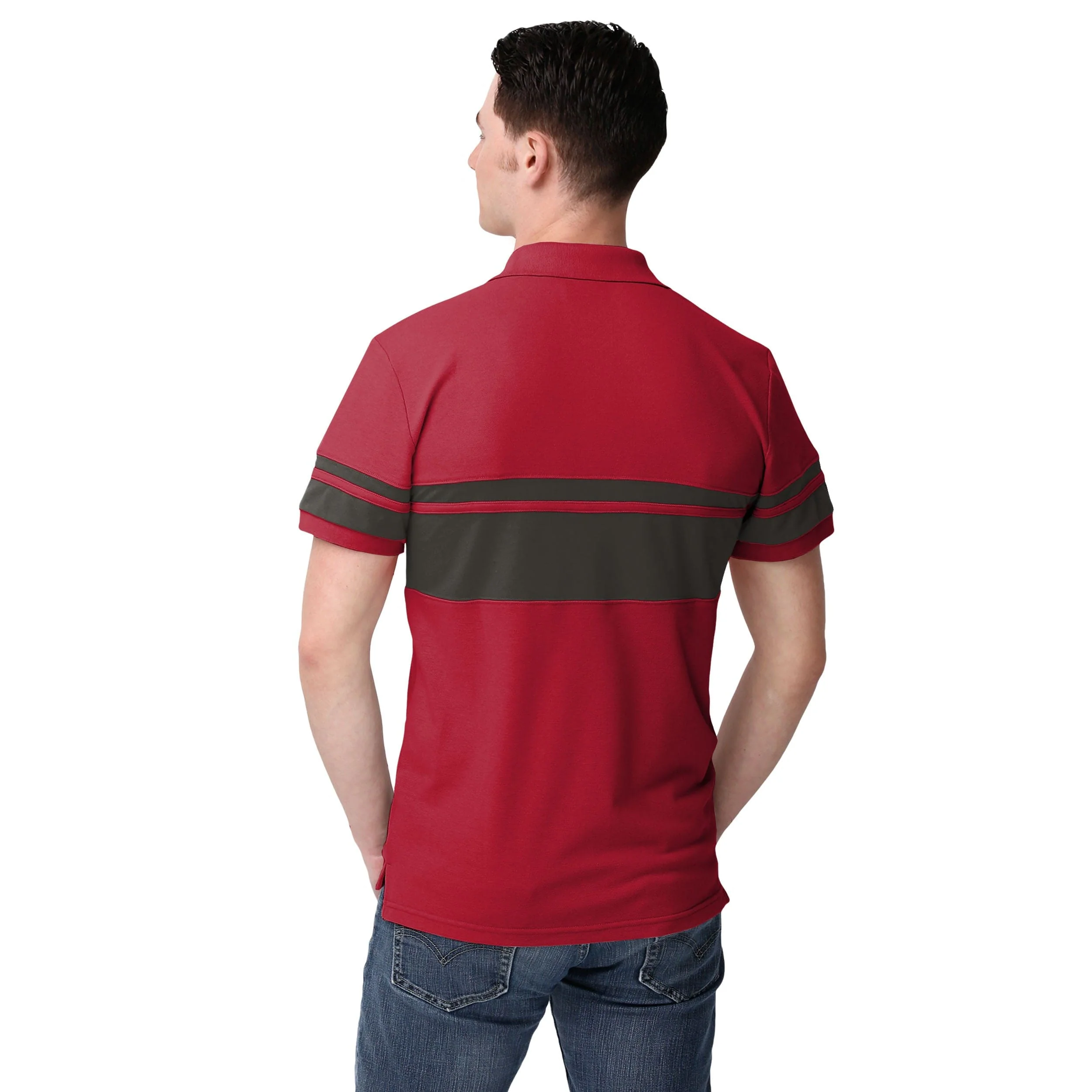 Tampa Bay Buccaneers NFL Mens Rugby Stripe Polo - Image 2