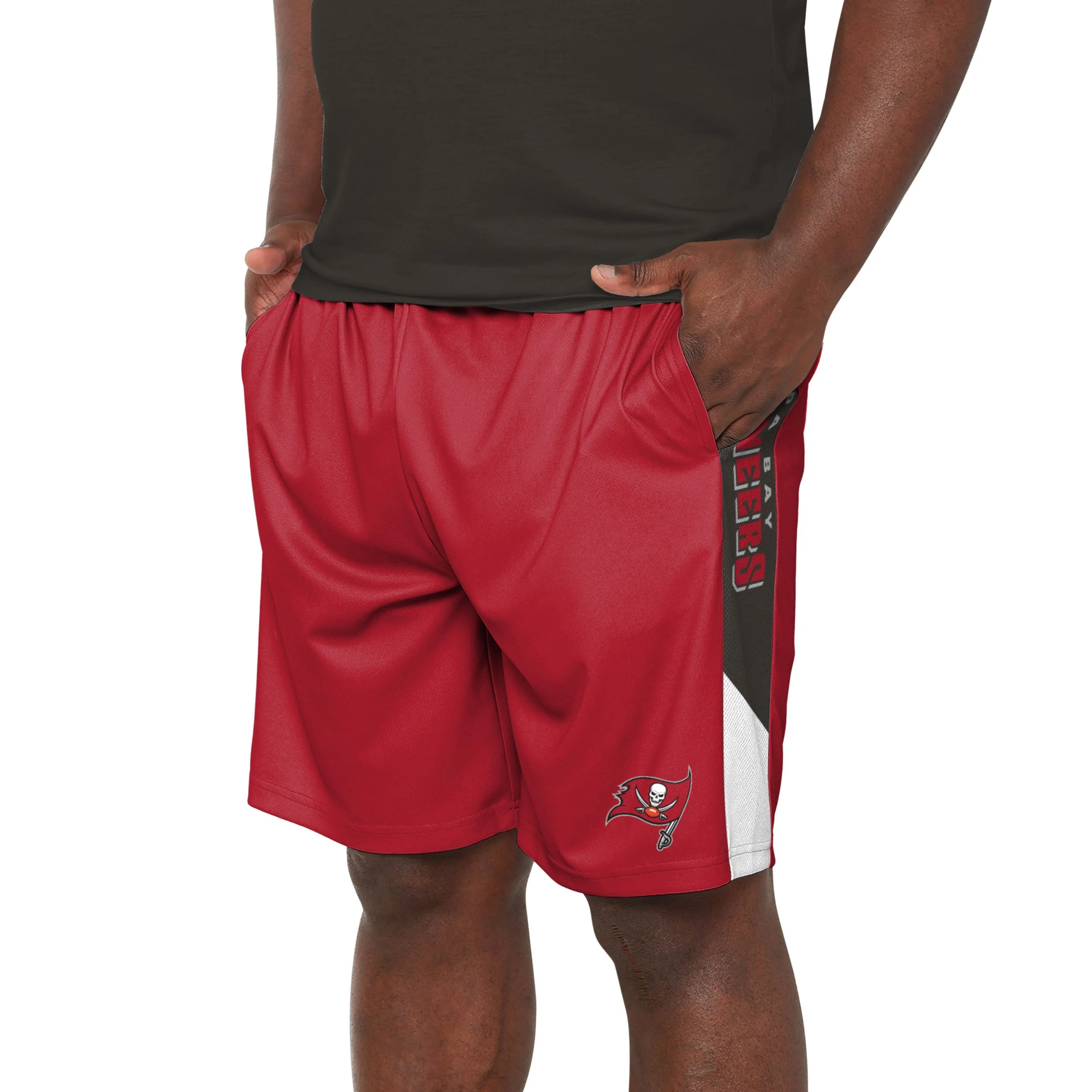 Tampa Bay Buccaneers NFL Mens Side Stripe Training Shorts - Image 2