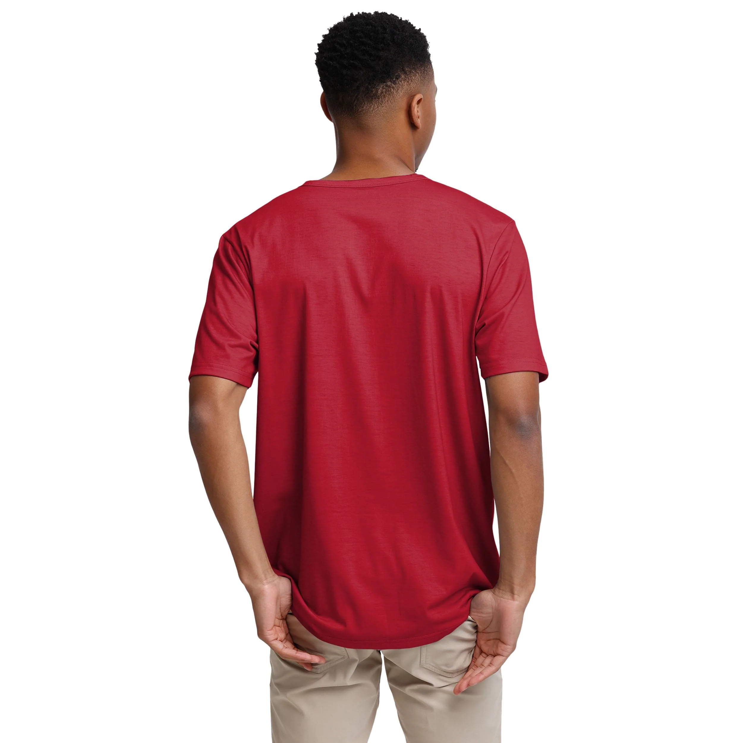 Tampa Bay Buccaneers NFL Mens Solid Team Logo Short Sleeve Henley - Image 3