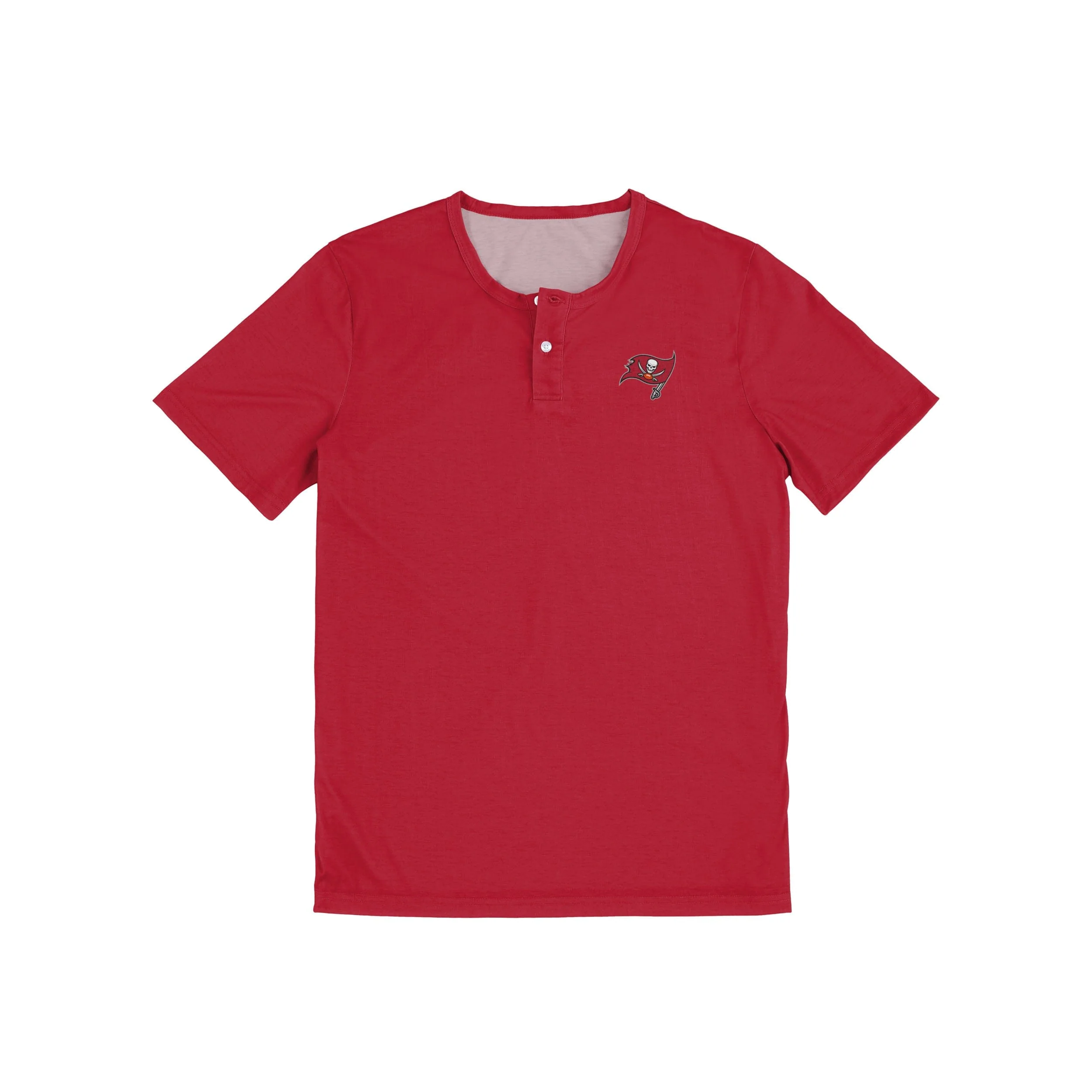 Tampa Bay Buccaneers NFL Mens Solid Team Logo Short Sleeve Henley - Image 4