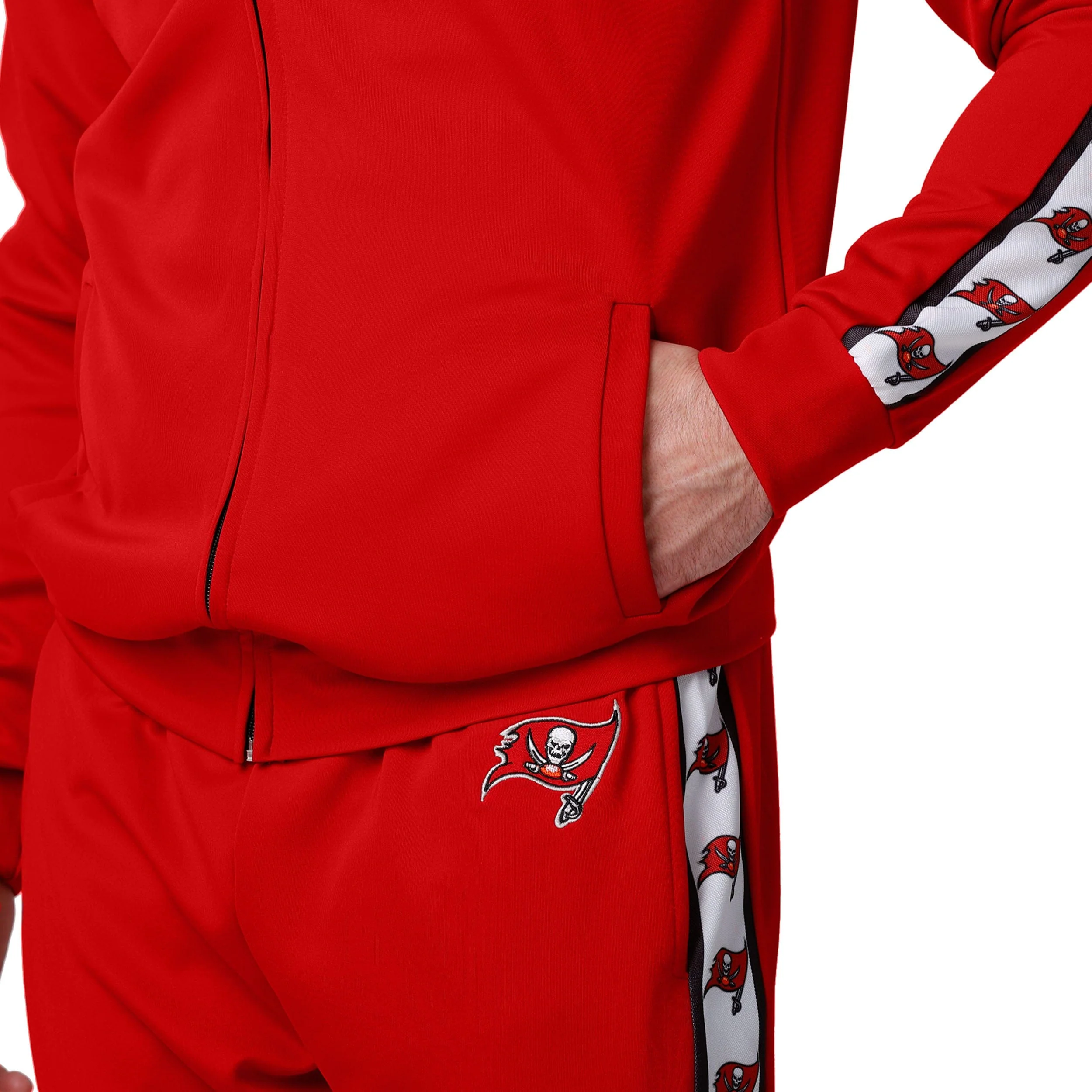 Tampa Bay Buccaneers NFL Mens Stripe Logo Track Jacket - Image 4