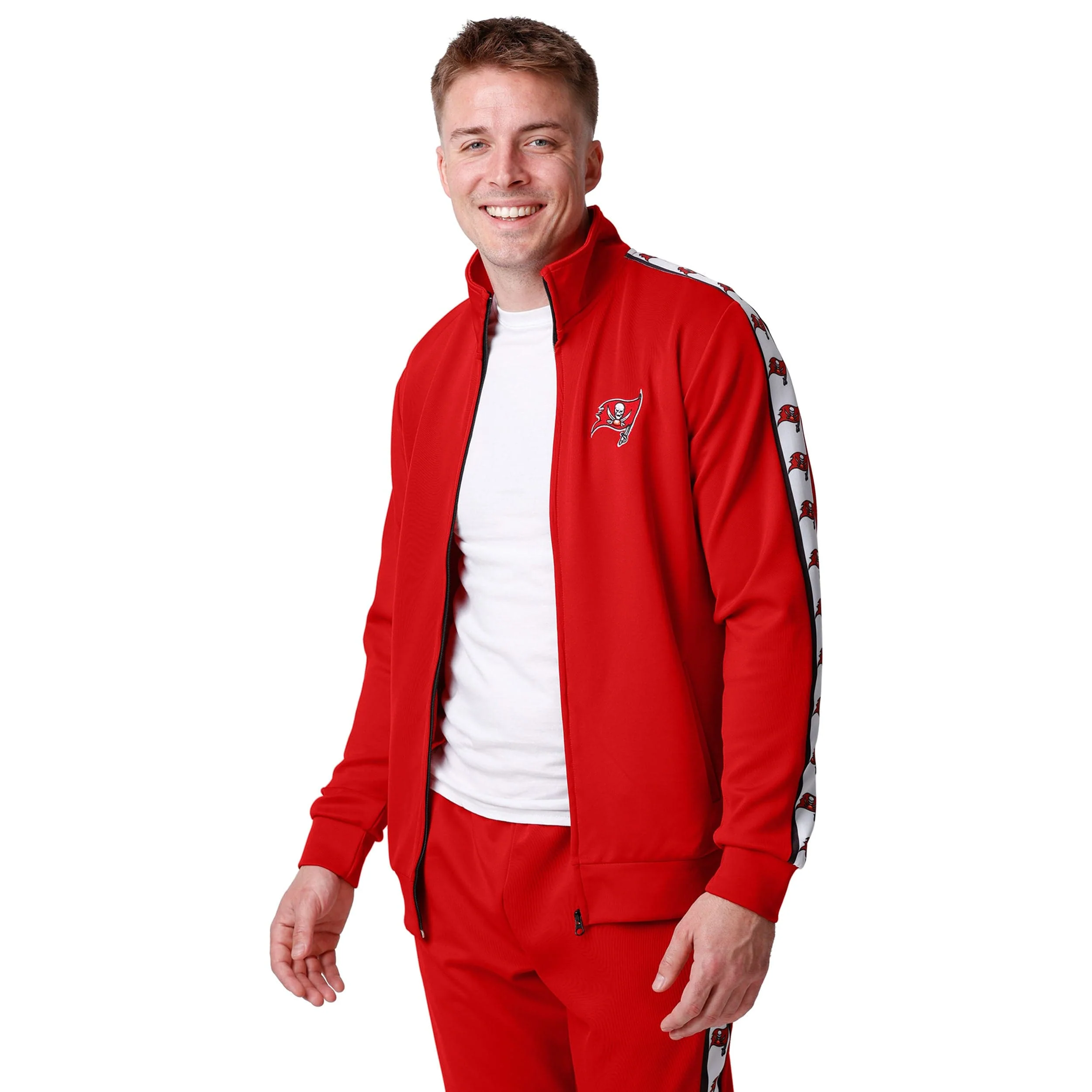 Tampa Bay Buccaneers NFL Mens Stripe Logo Track Jacket - Image 5