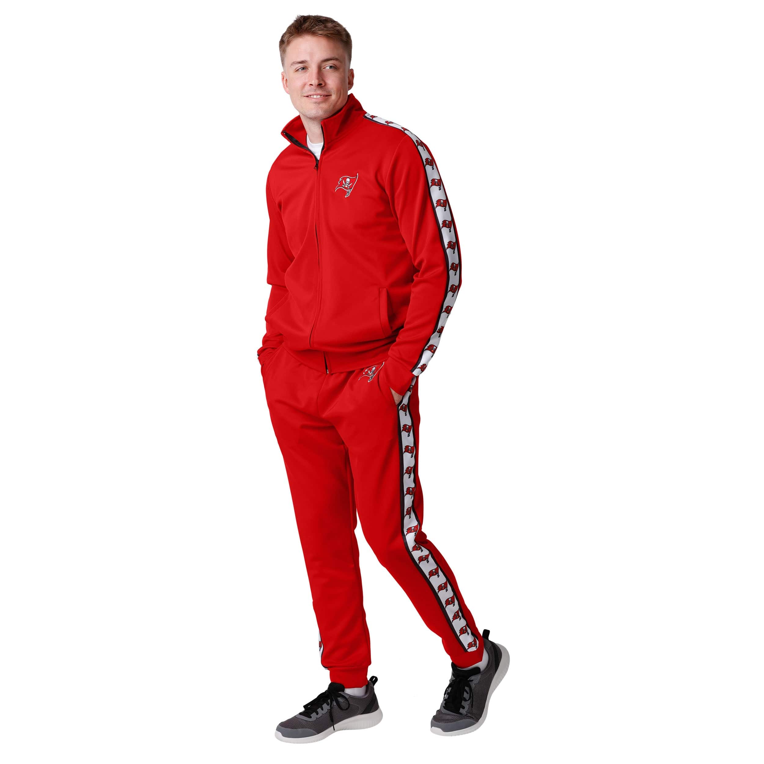 Tampa Bay Buccaneers NFL Mens Stripe Logo Track Jacket - Image 7