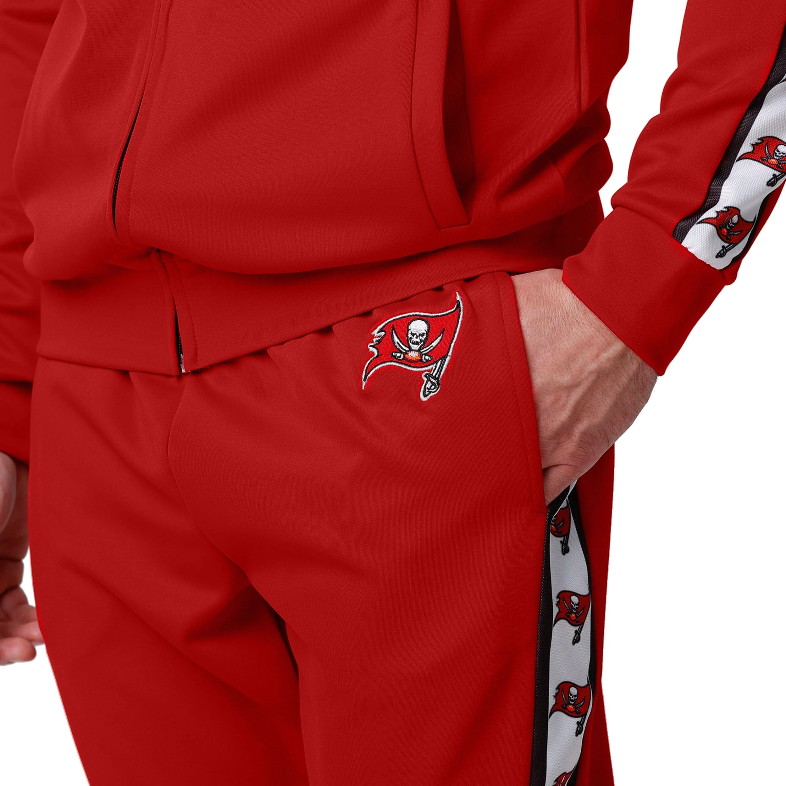 Tampa Bay Buccaneers NFL Mens Stripe Logo Track Pants - Image 3
