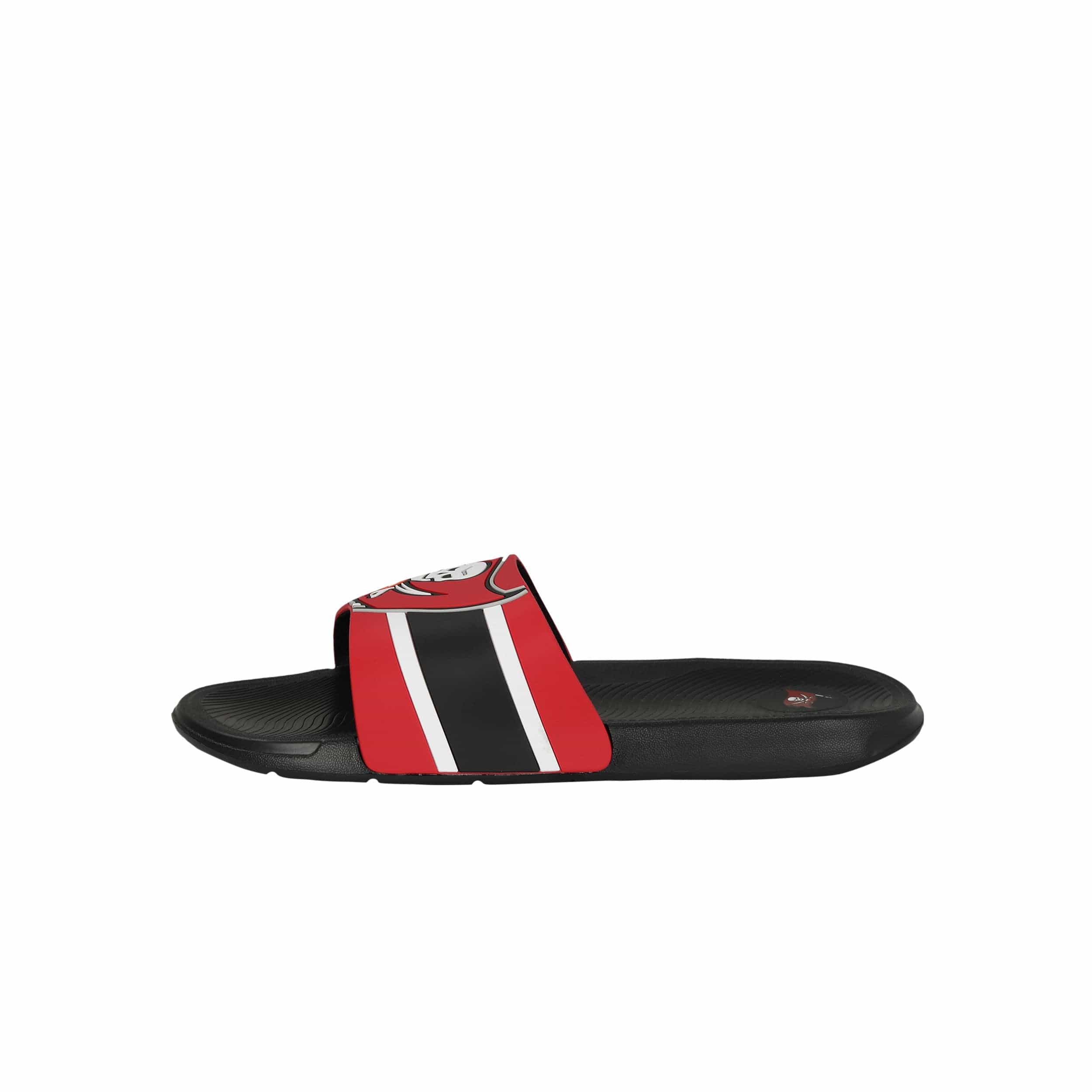 Tampa Bay Buccaneers NFL Mens Striped Big Logo Raised Slide - Image 4