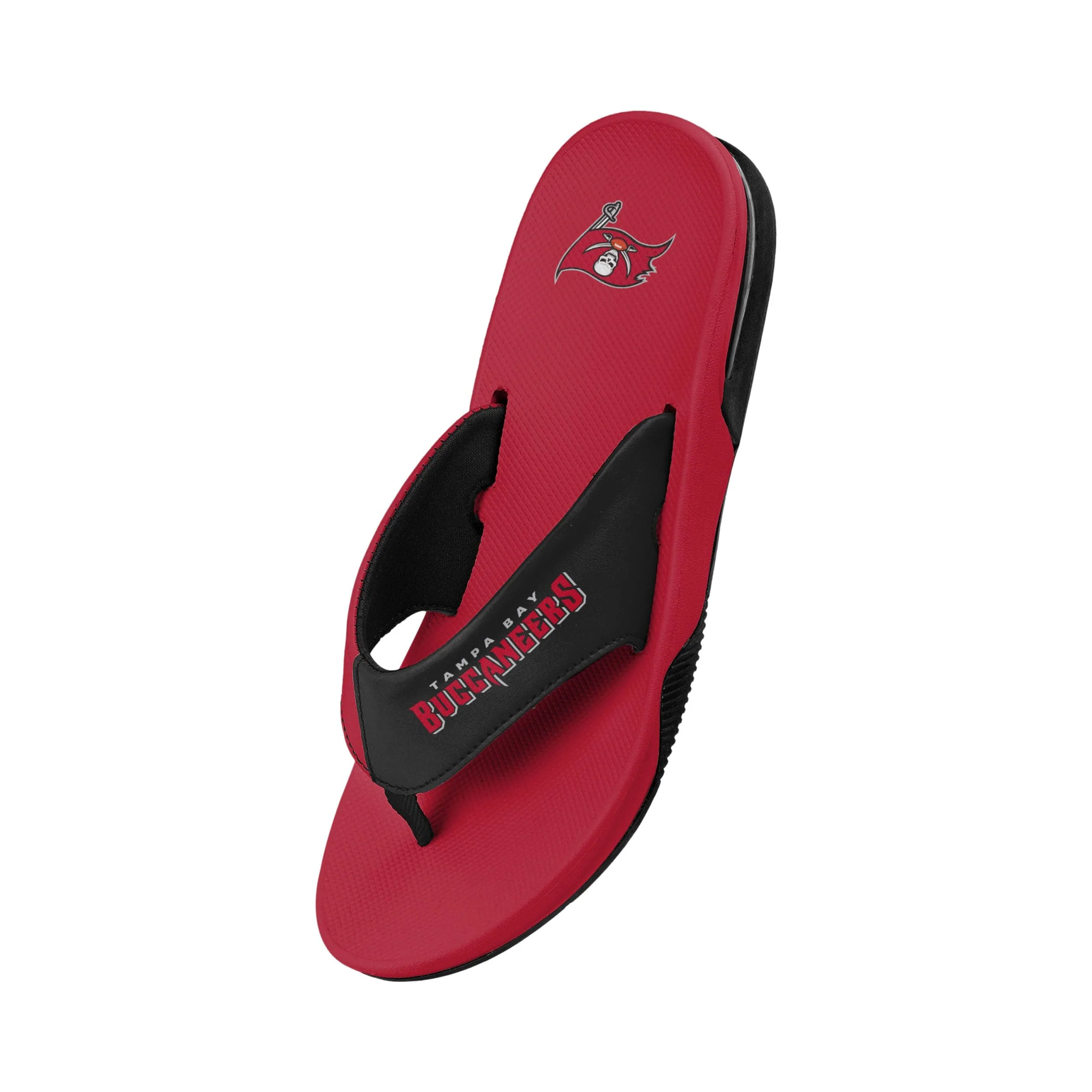 Tampa Bay Buccaneers NFL Mens Team Color Contour Flip Flops - Image 3