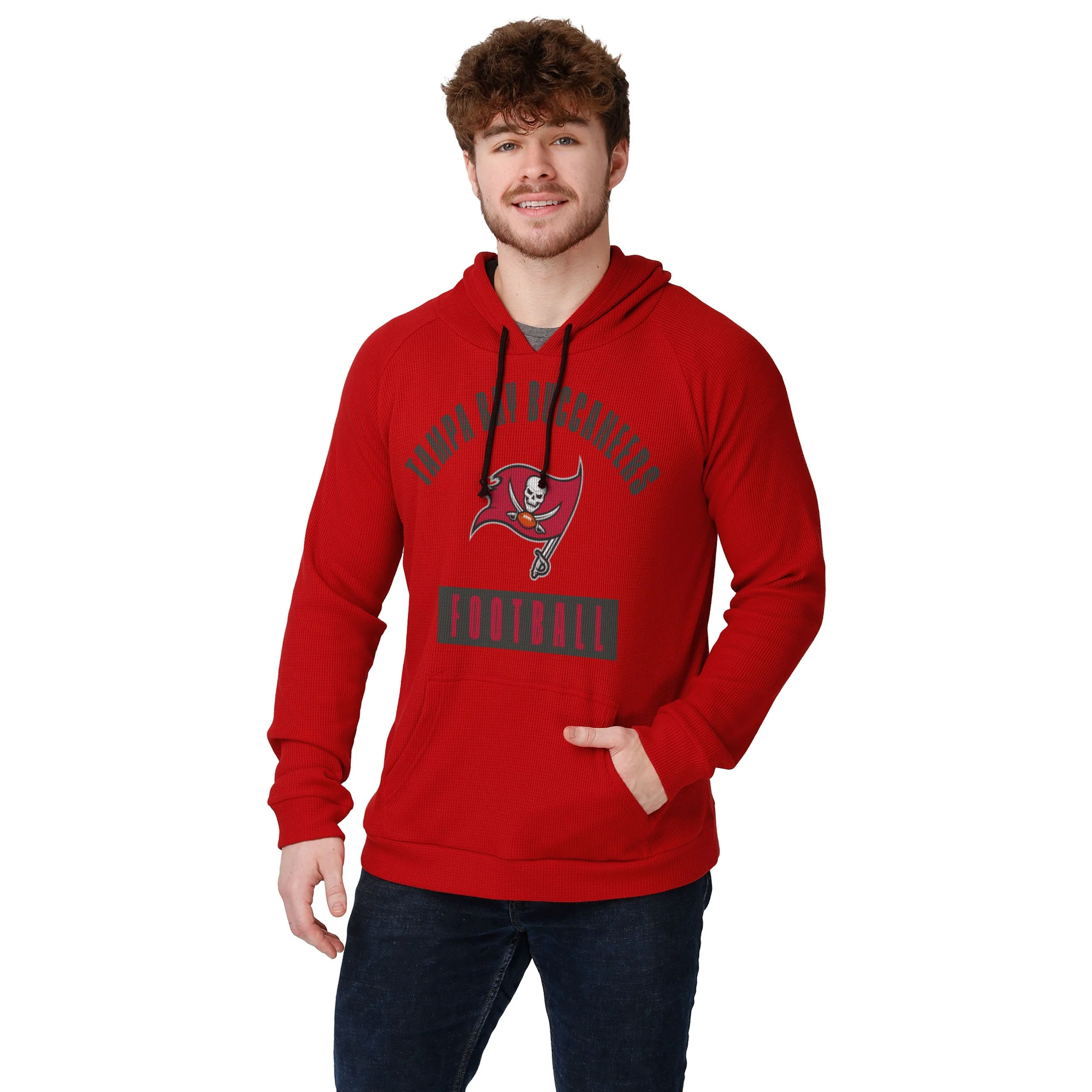 Tampa Bay Buccaneers NFL Mens Team Color Waffle Hoodie