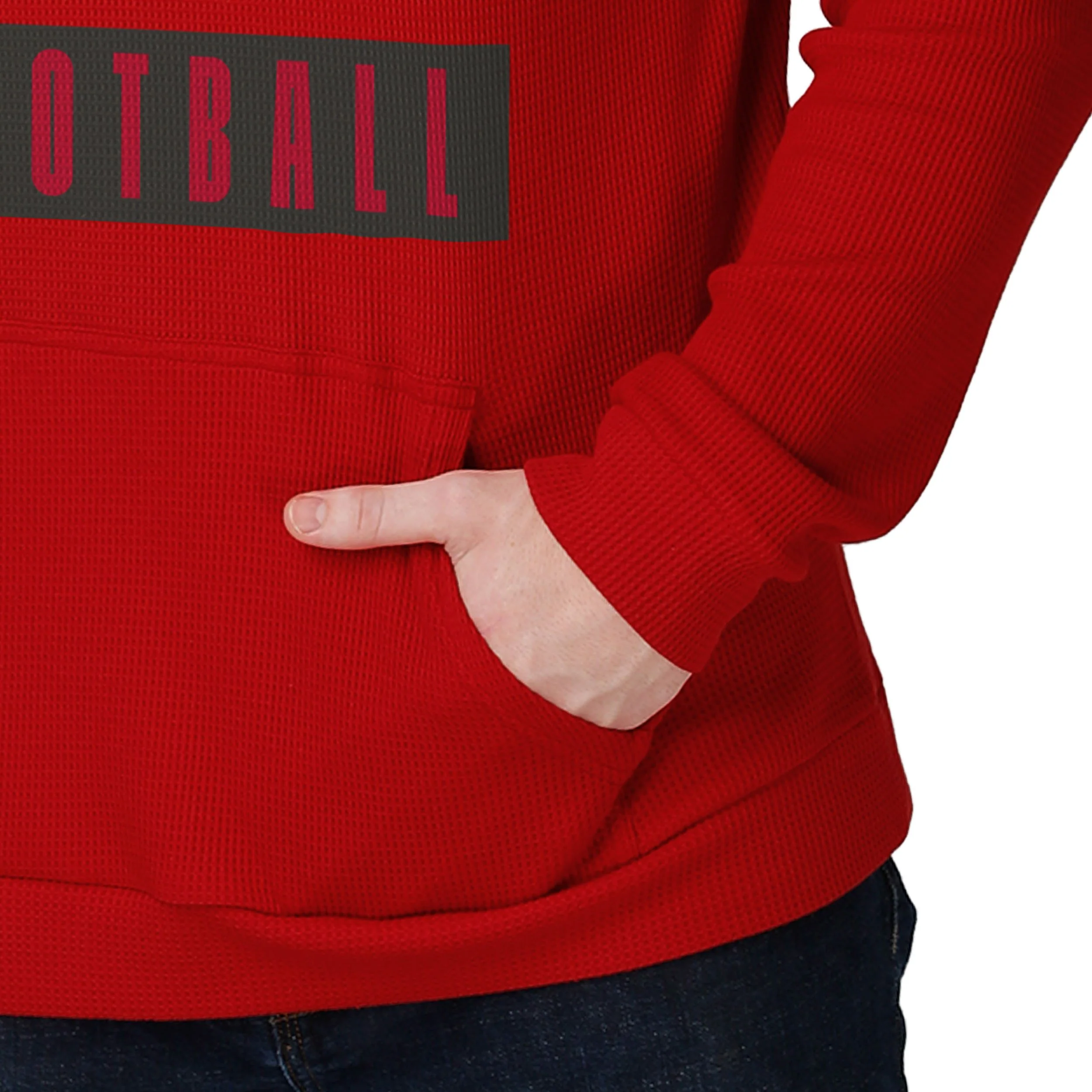 Tampa Bay Buccaneers NFL Mens Team Color Waffle Hoodie - Image 3