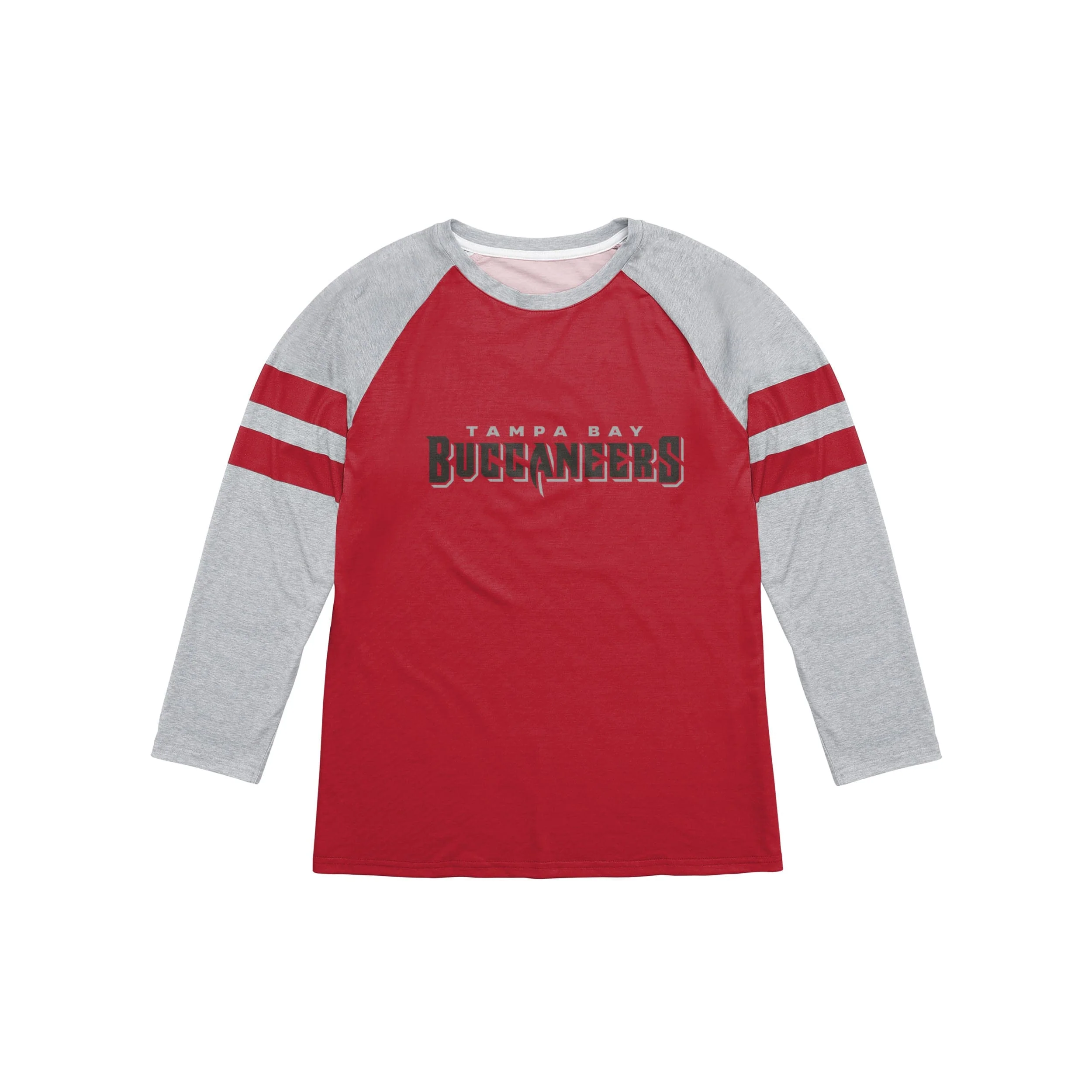 Tampa Bay Buccaneers NFL Mens Team Stripe Wordmark Raglan T-Shirt - Image 3