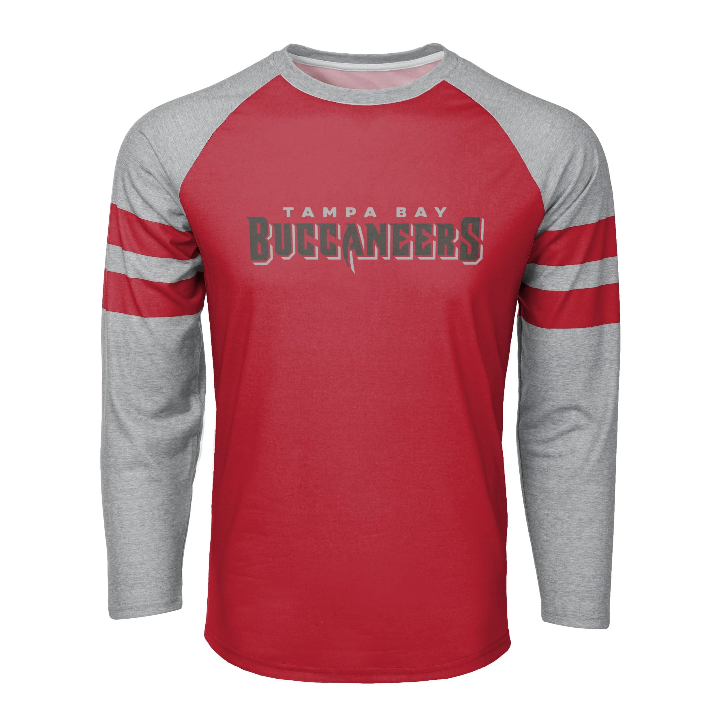 Tampa Bay Buccaneers NFL Mens Team Stripe Wordmark Raglan T-Shirt - Image 4