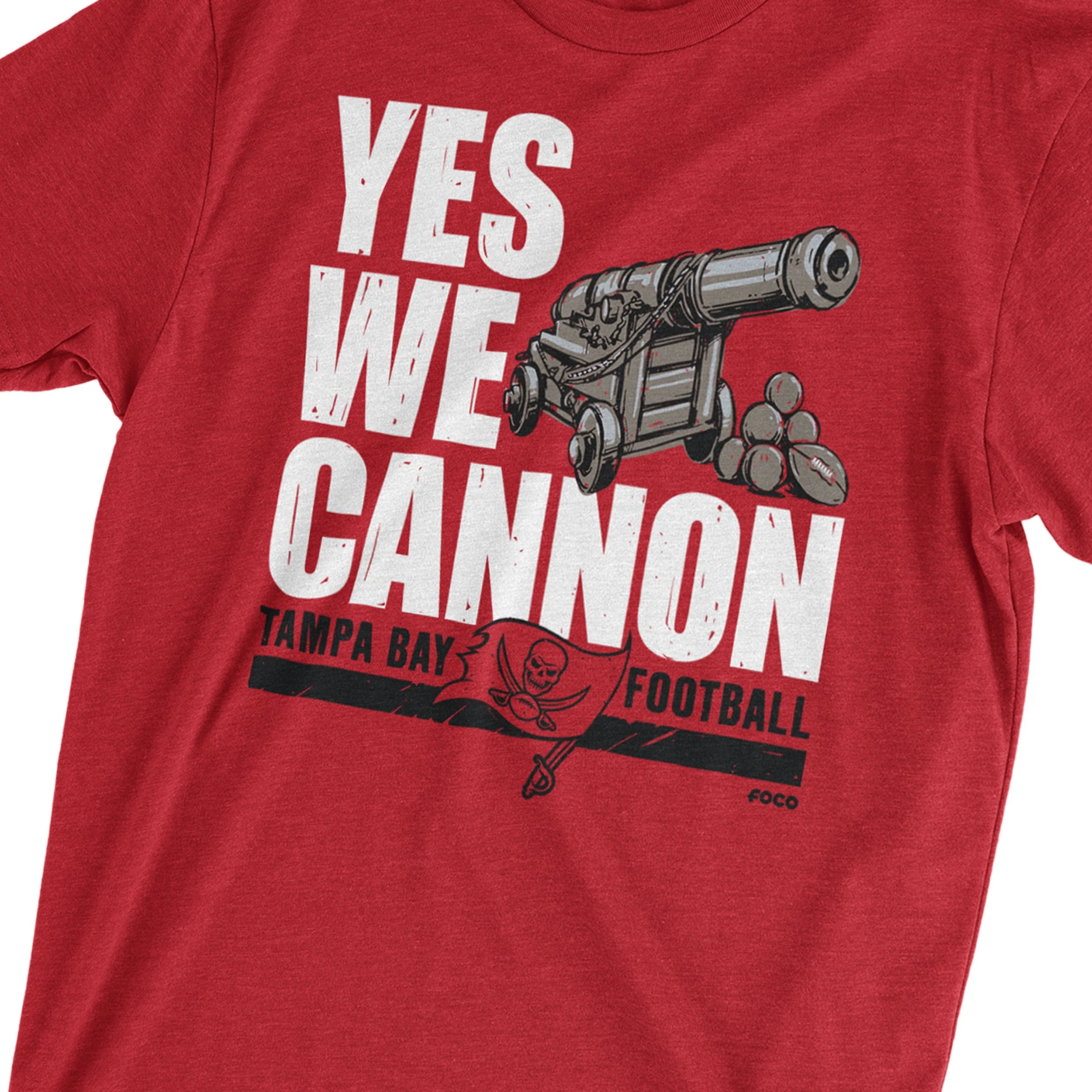 Tampa Bay Buccaneers NFL Mens Yes We Cannon T-Shirt - Image 3