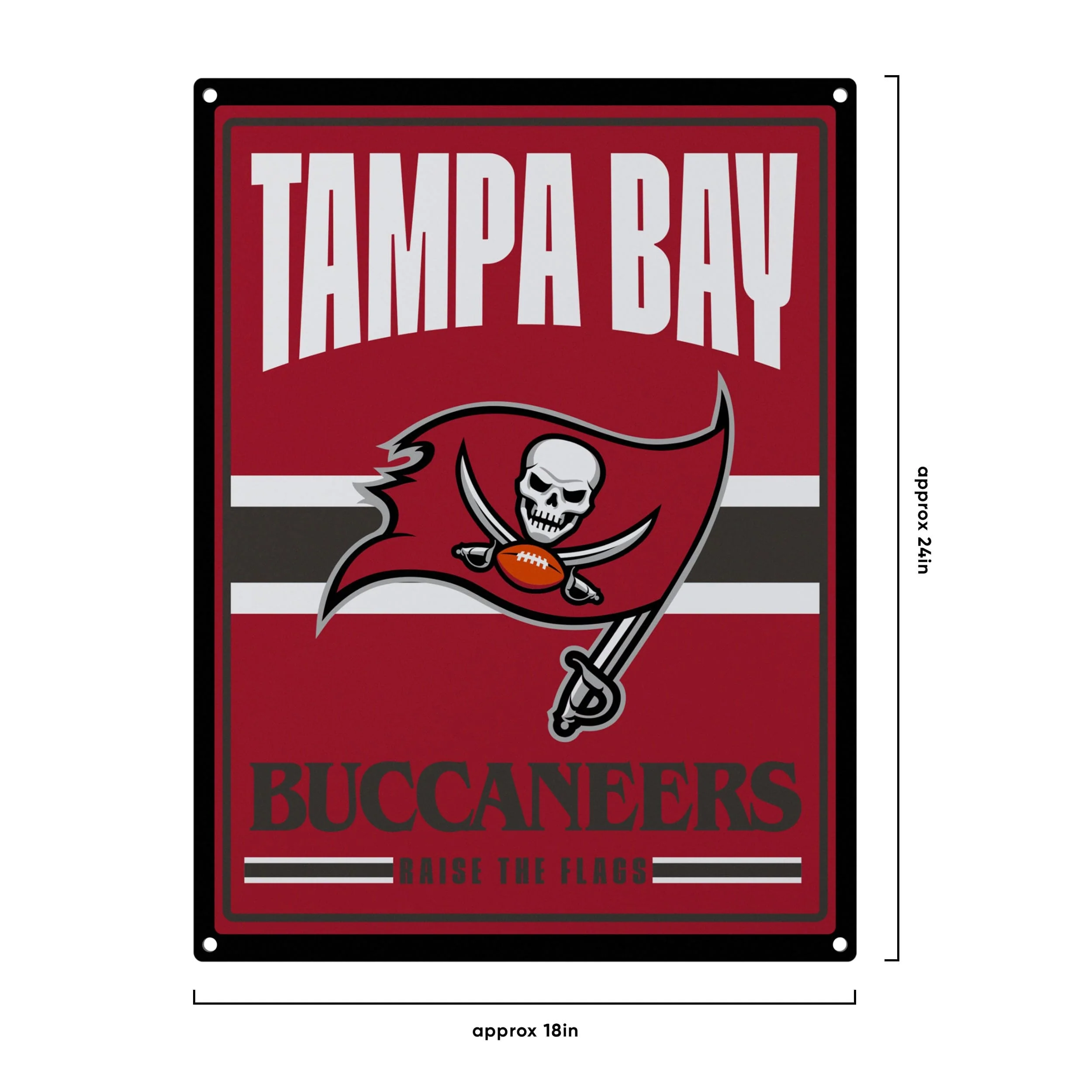 Tampa Bay Buccaneers NFL Metal Tacker Wall Sign - Image 4