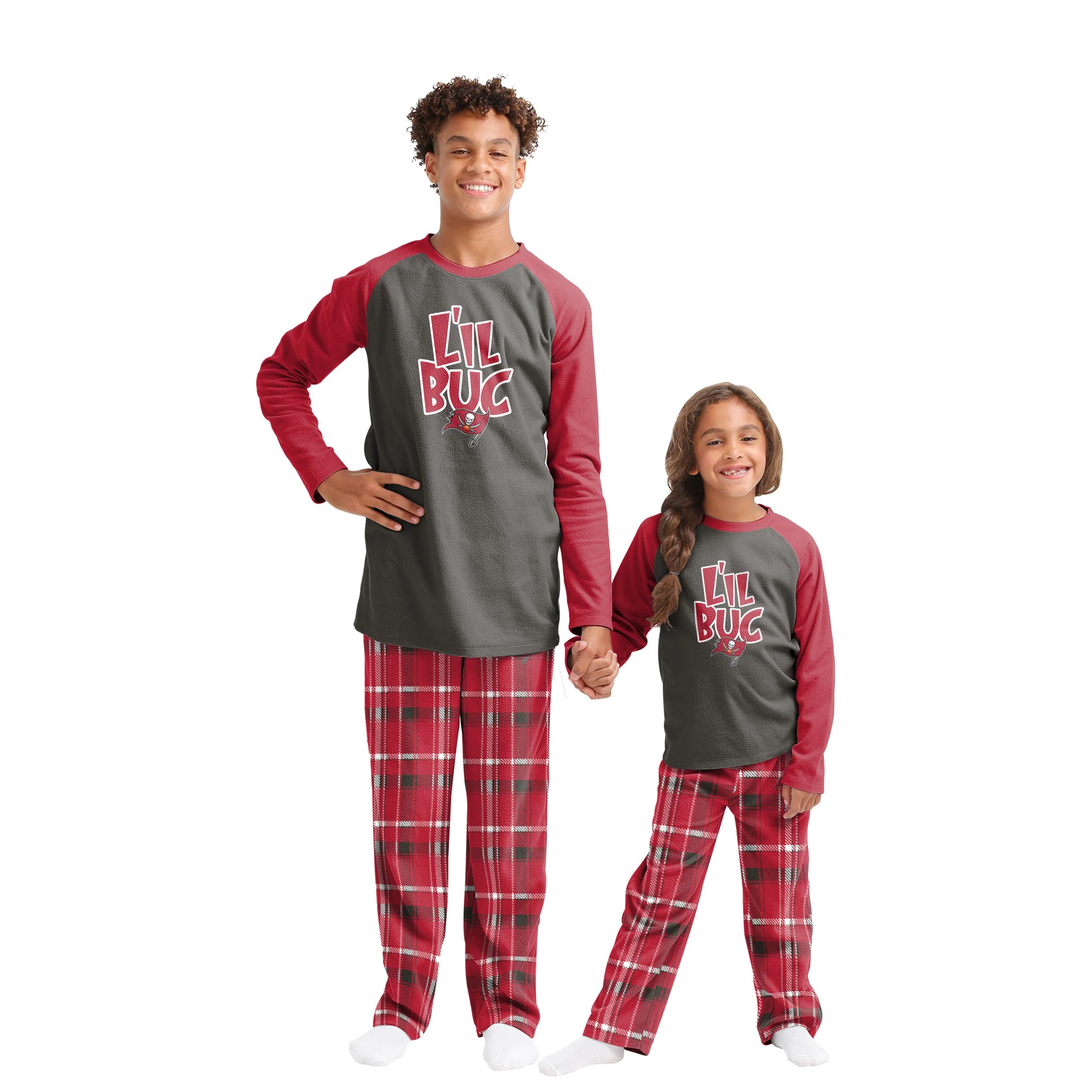 Tampa Bay Buccaneers NFL Plaid Family Holiday Pajamas - Image 4
